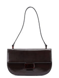 Brown Calfskin Madras Shoulder Bag