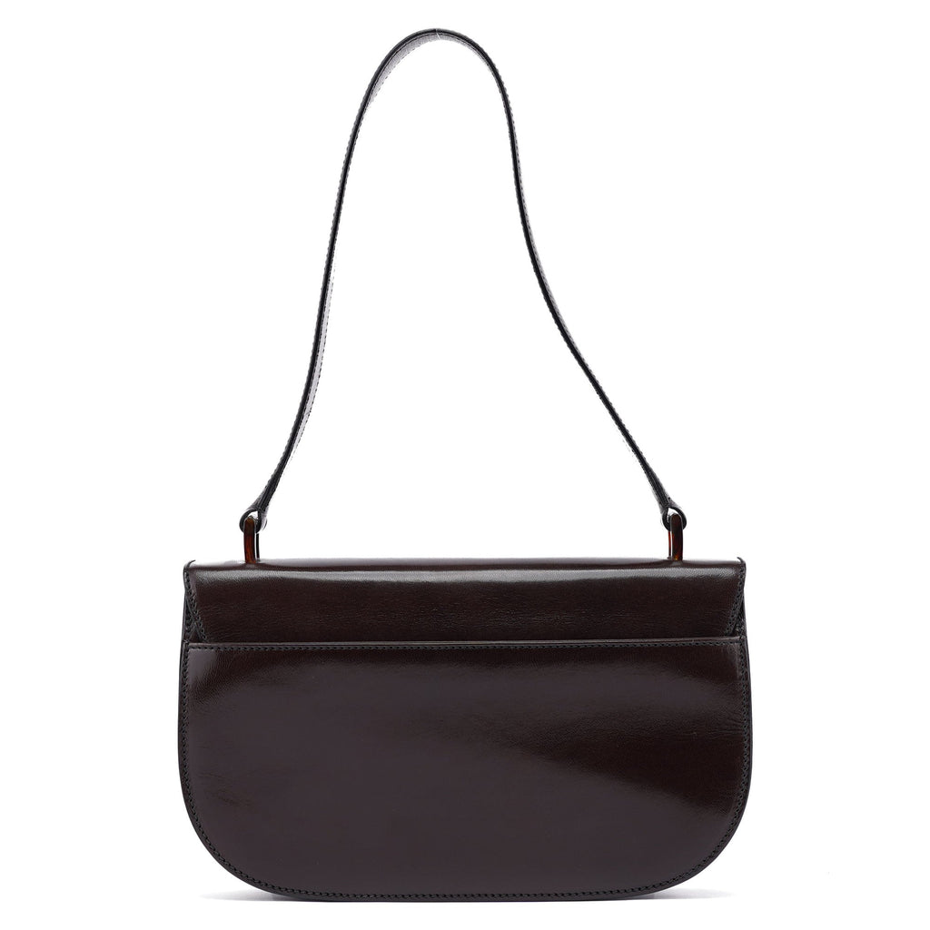 Brown Calfskin Madras Shoulder Bag