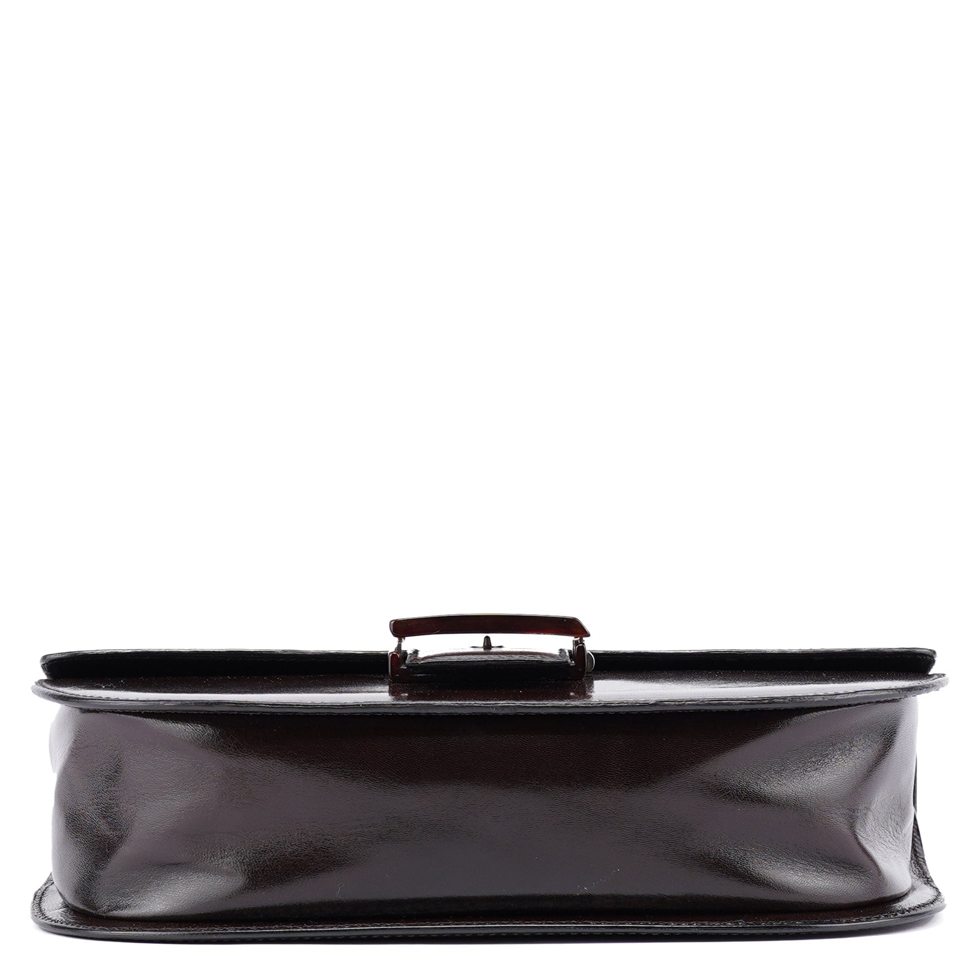 Brown Calfskin Madras Shoulder Bag
