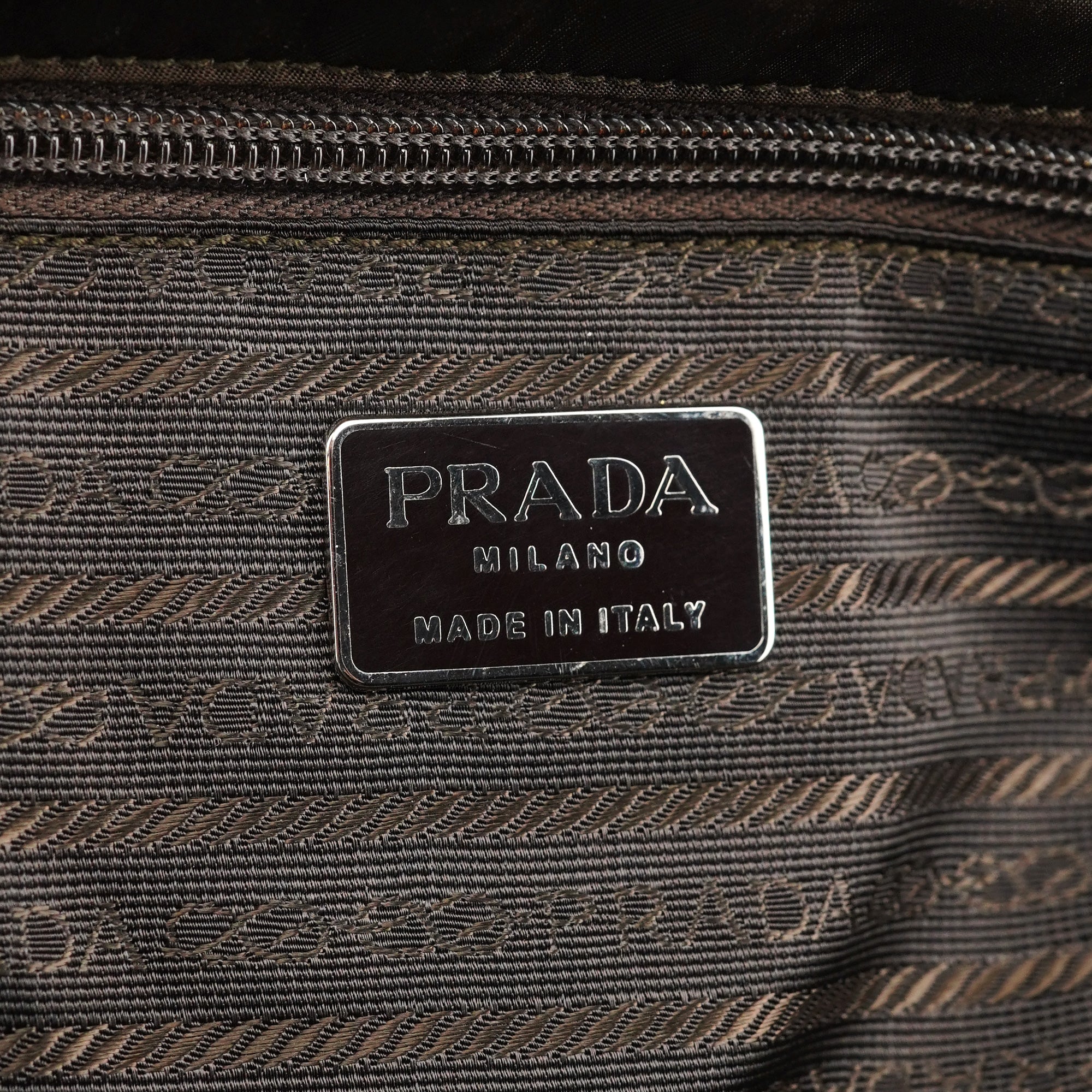 Brown Croc Embossed Leather Keylock Bag