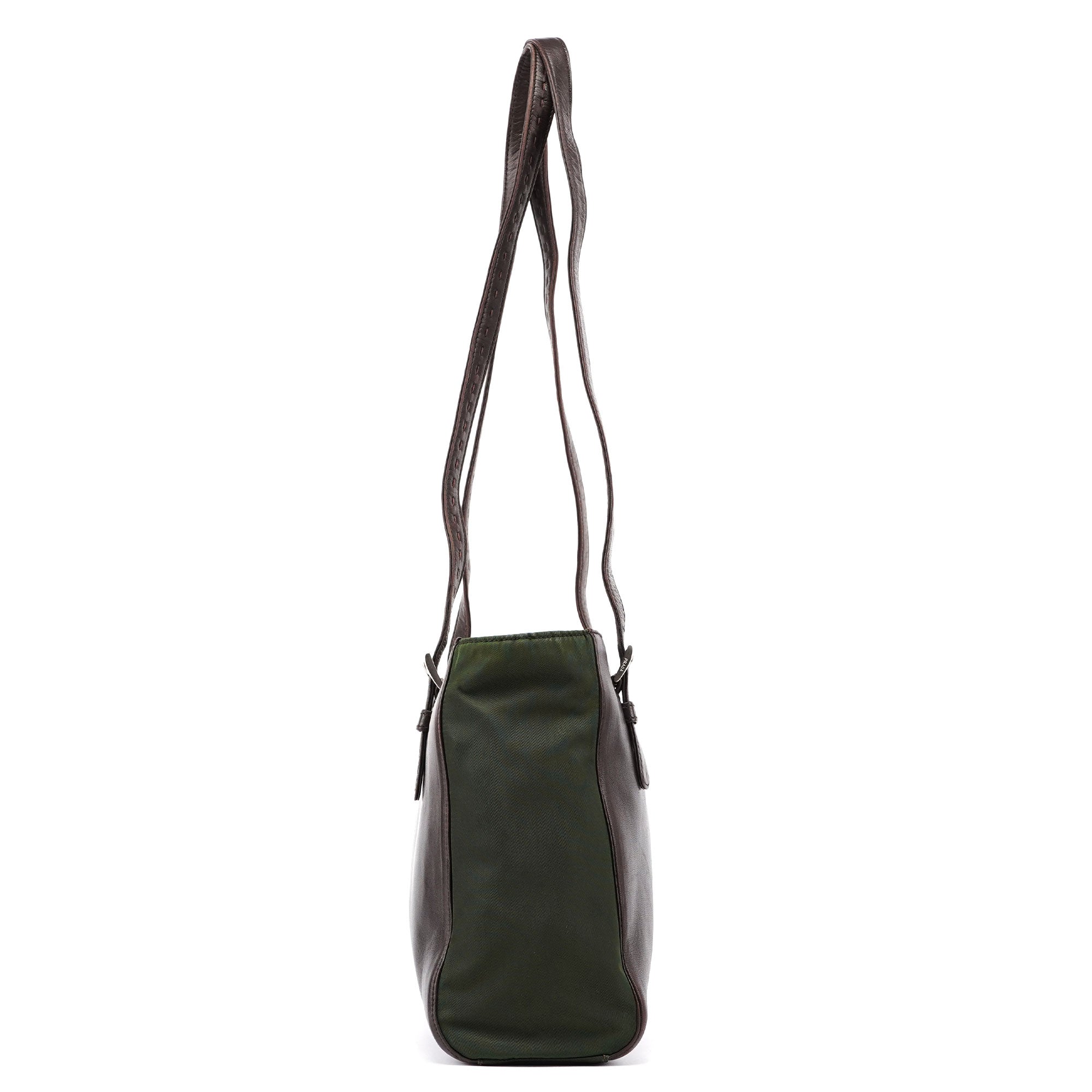 Brown Green Tessuto Nappa Tote