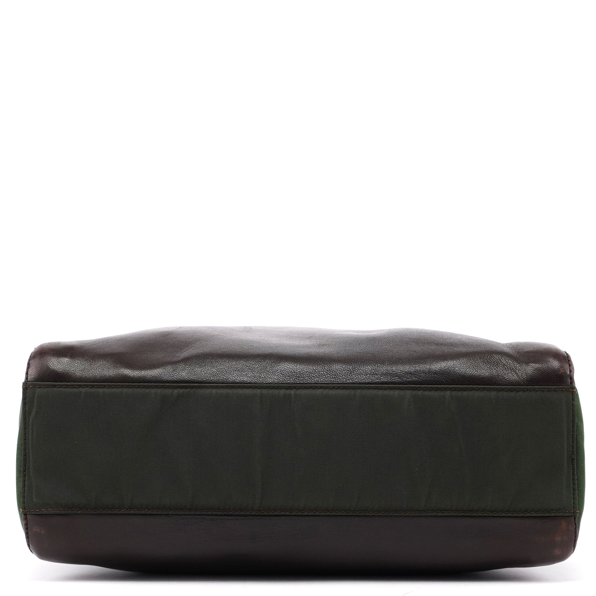 Brown Green Tessuto Nappa Tote