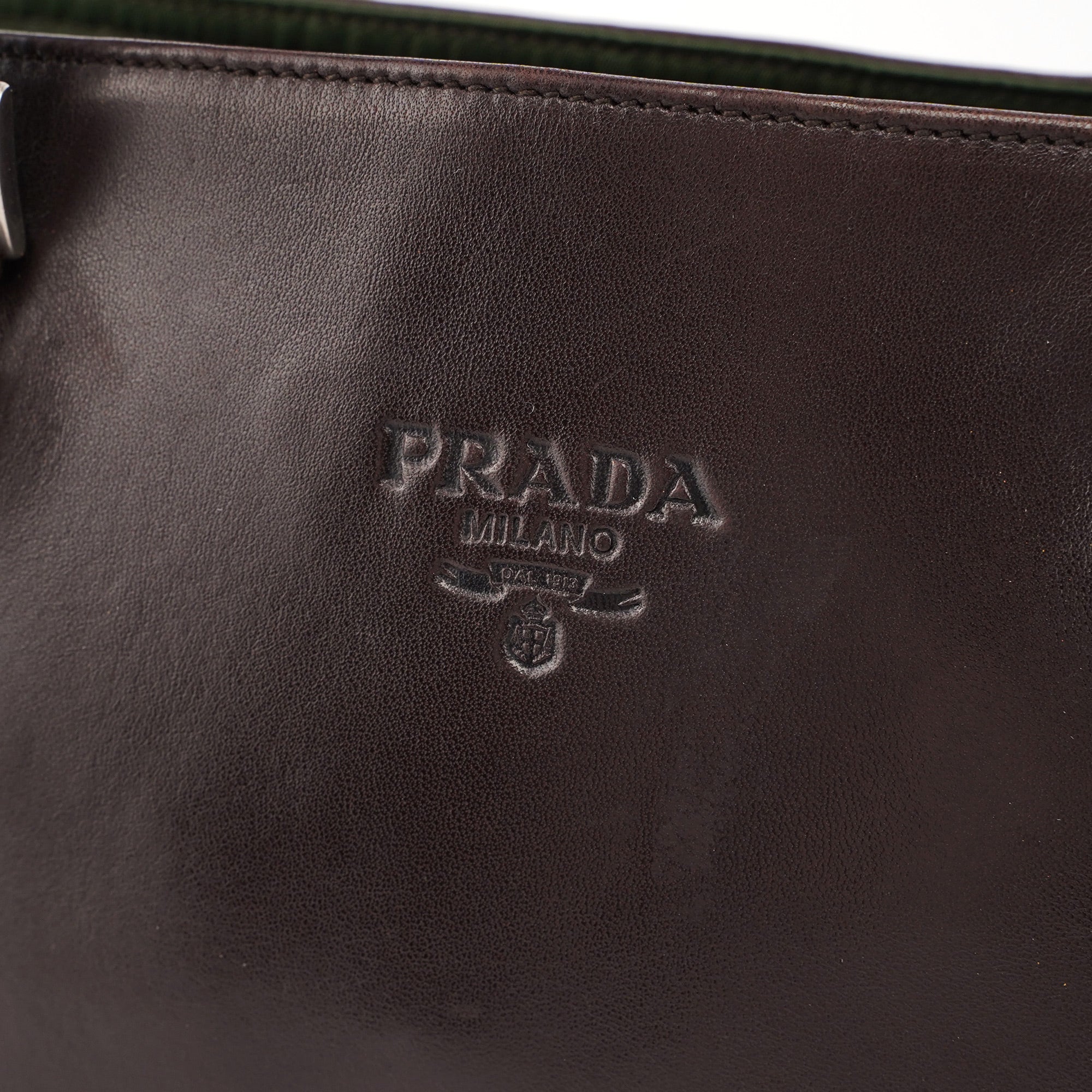 Brown Green Tessuto Nappa Tote