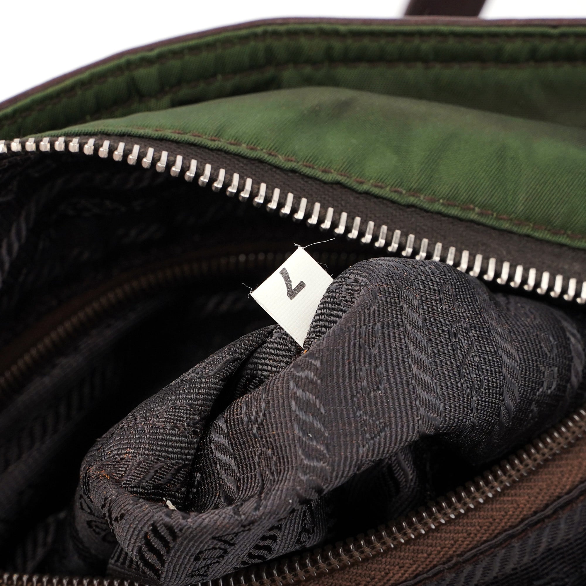 Brown Green Tessuto Nappa Tote
