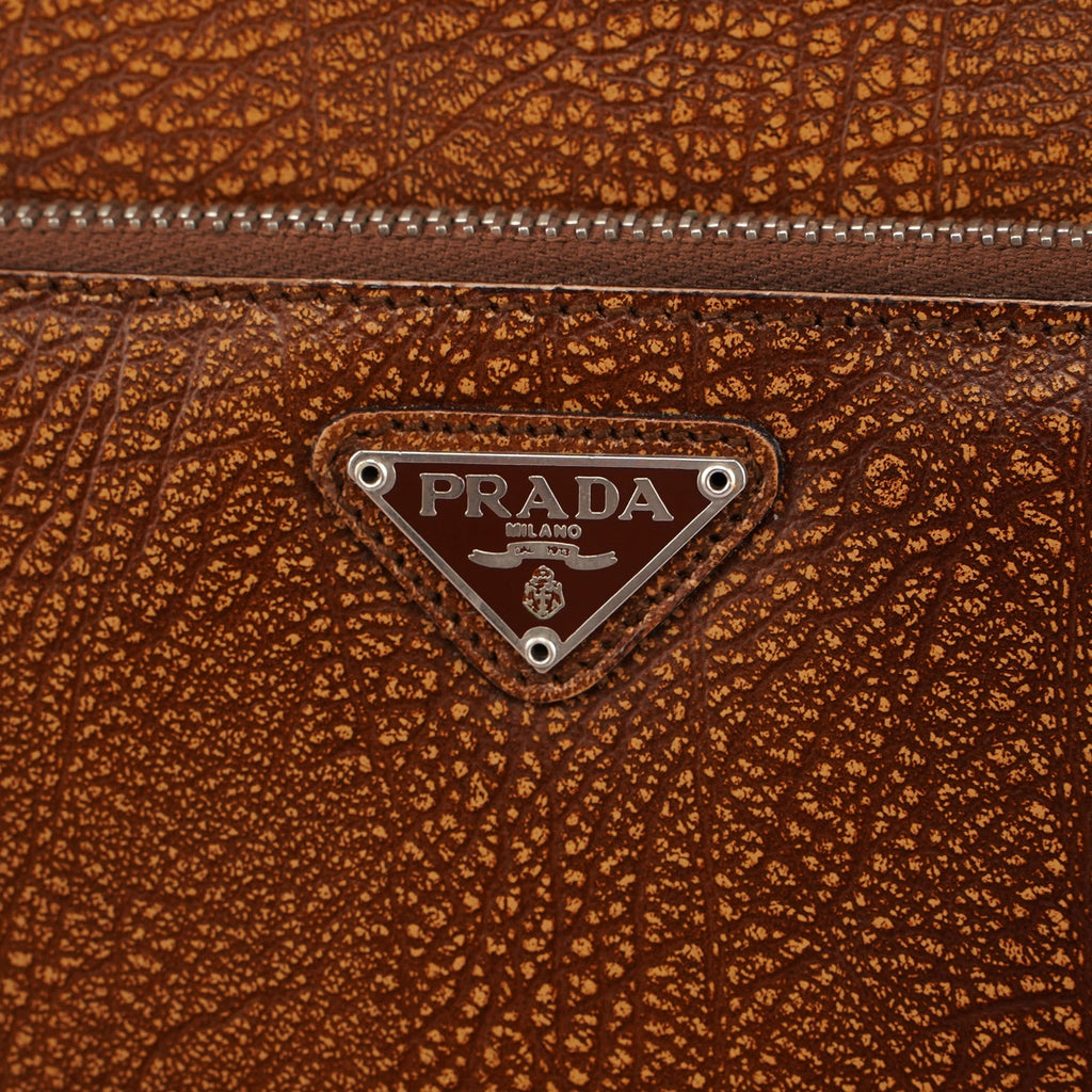 Brown Lama Buckle Shoulder Bag