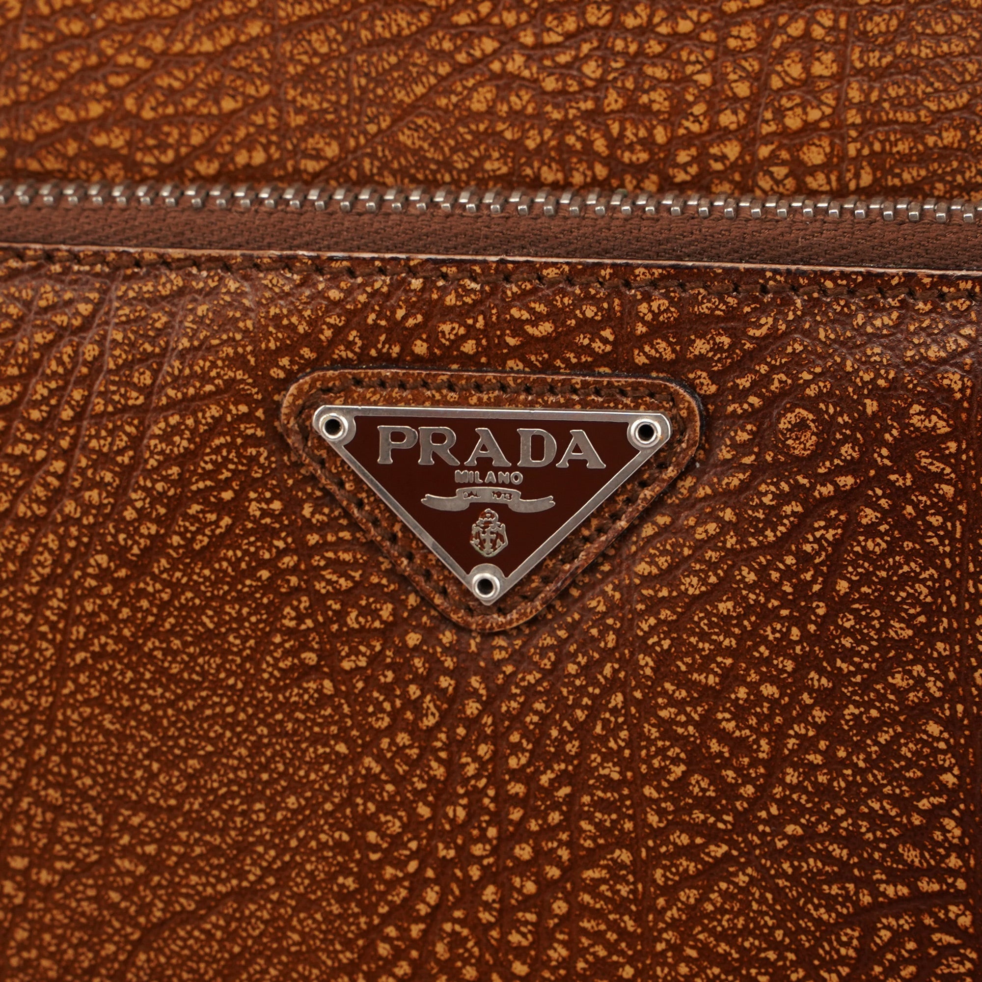Brown Lama Buckle Shoulder Bag