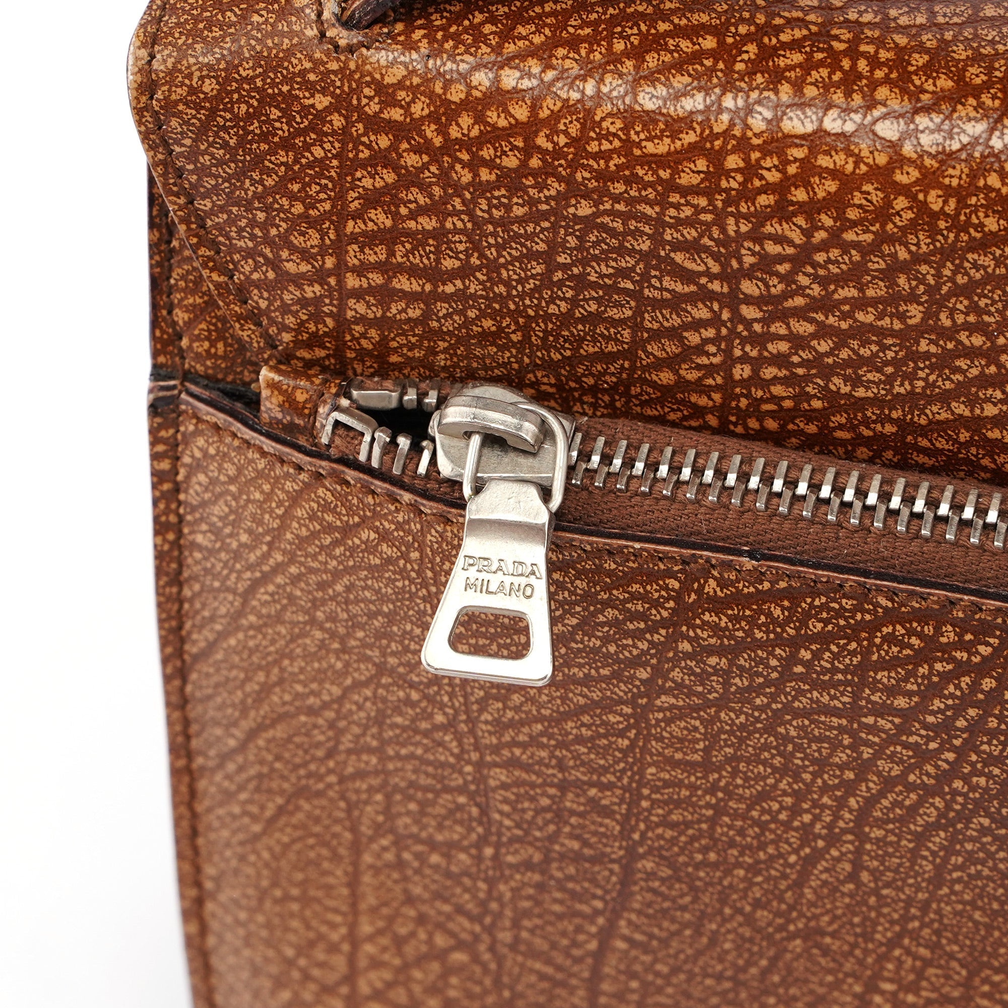 Brown Lama Buckle Shoulder Bag