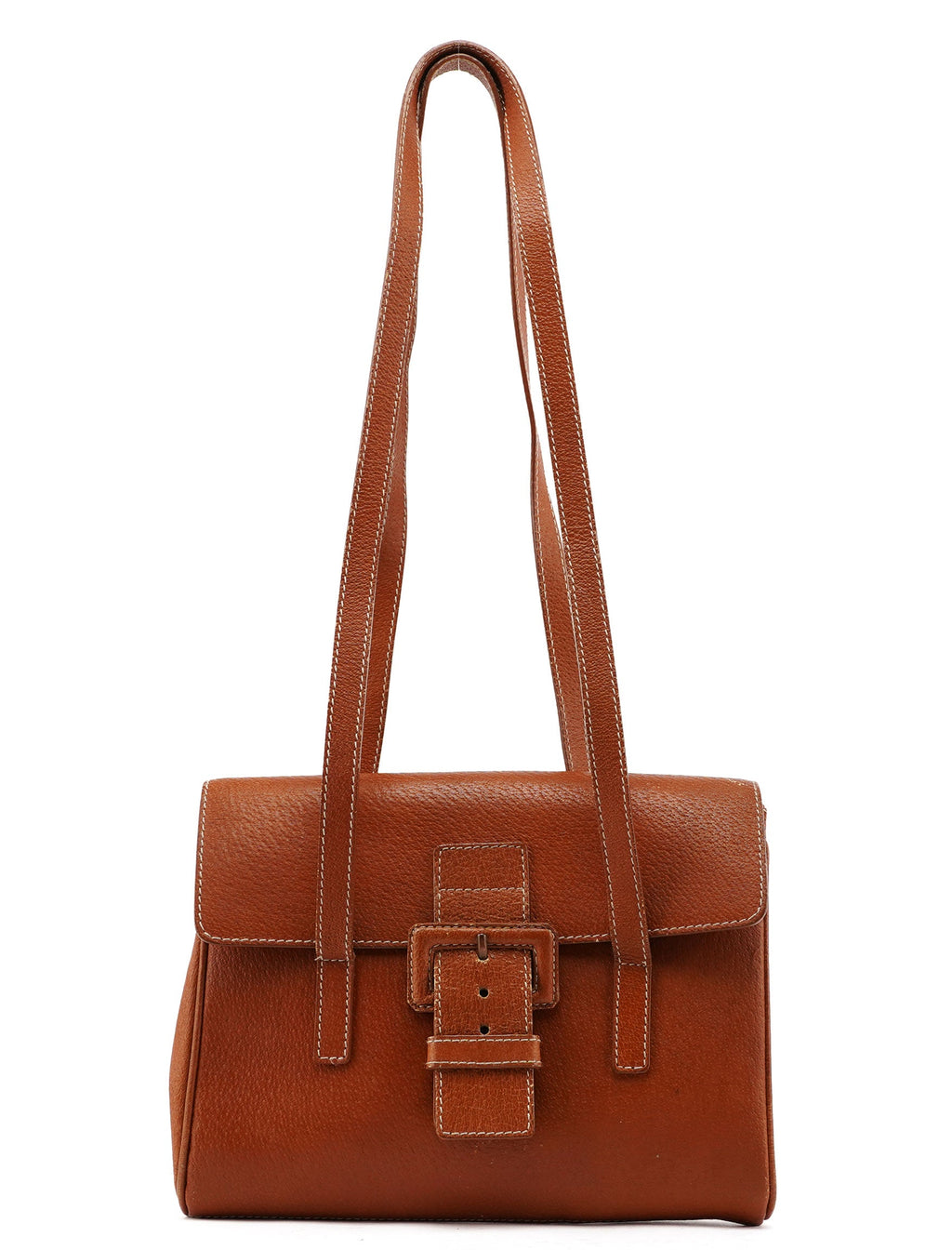 Brown Leather Belt Tote Bag