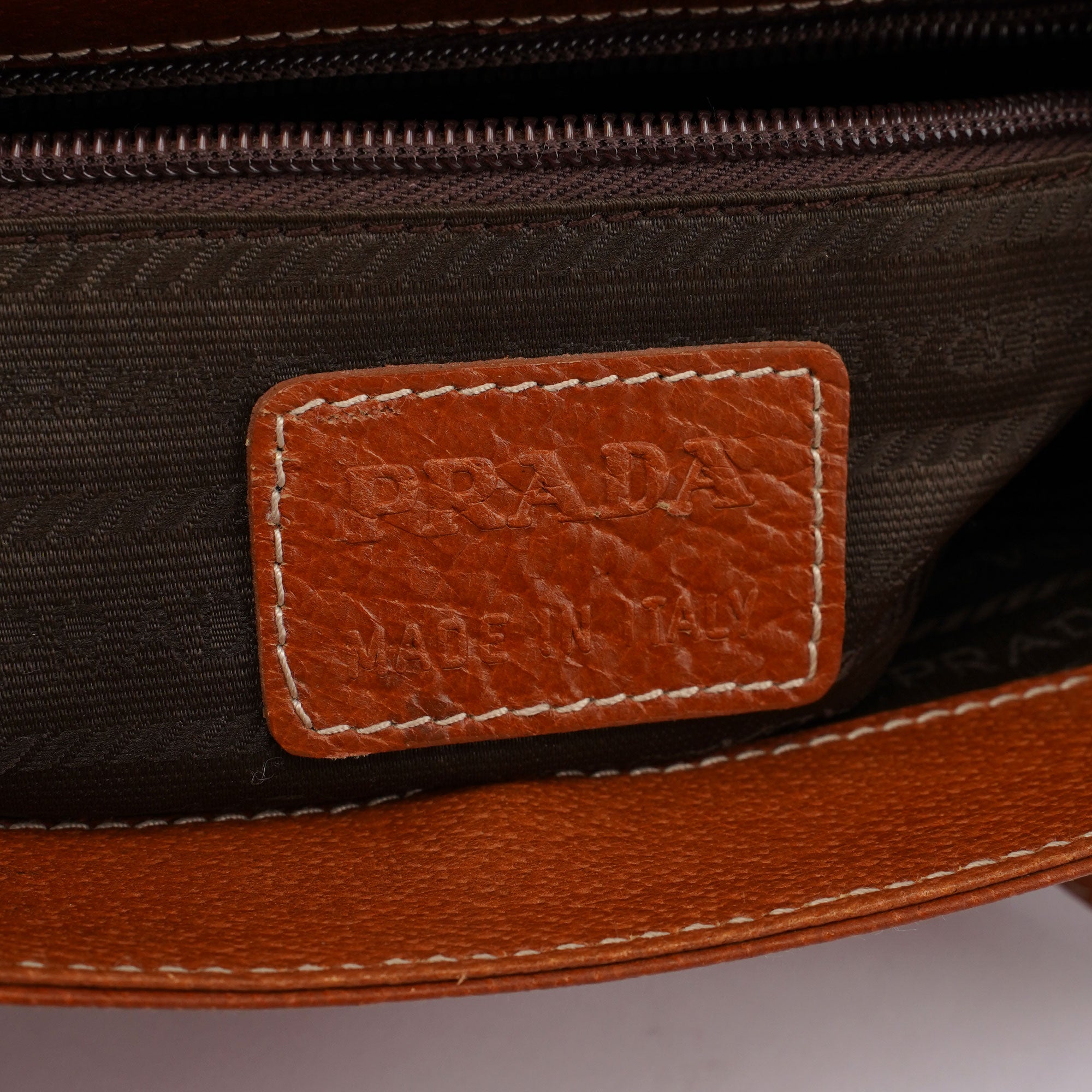 Brown Leather Belt Tote Bag