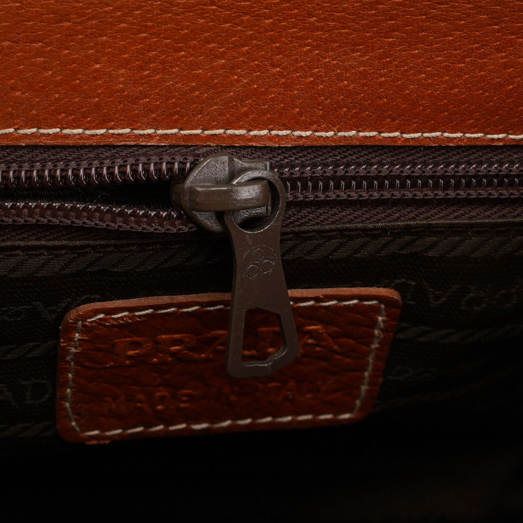 Brown Leather Belt Tote Bag