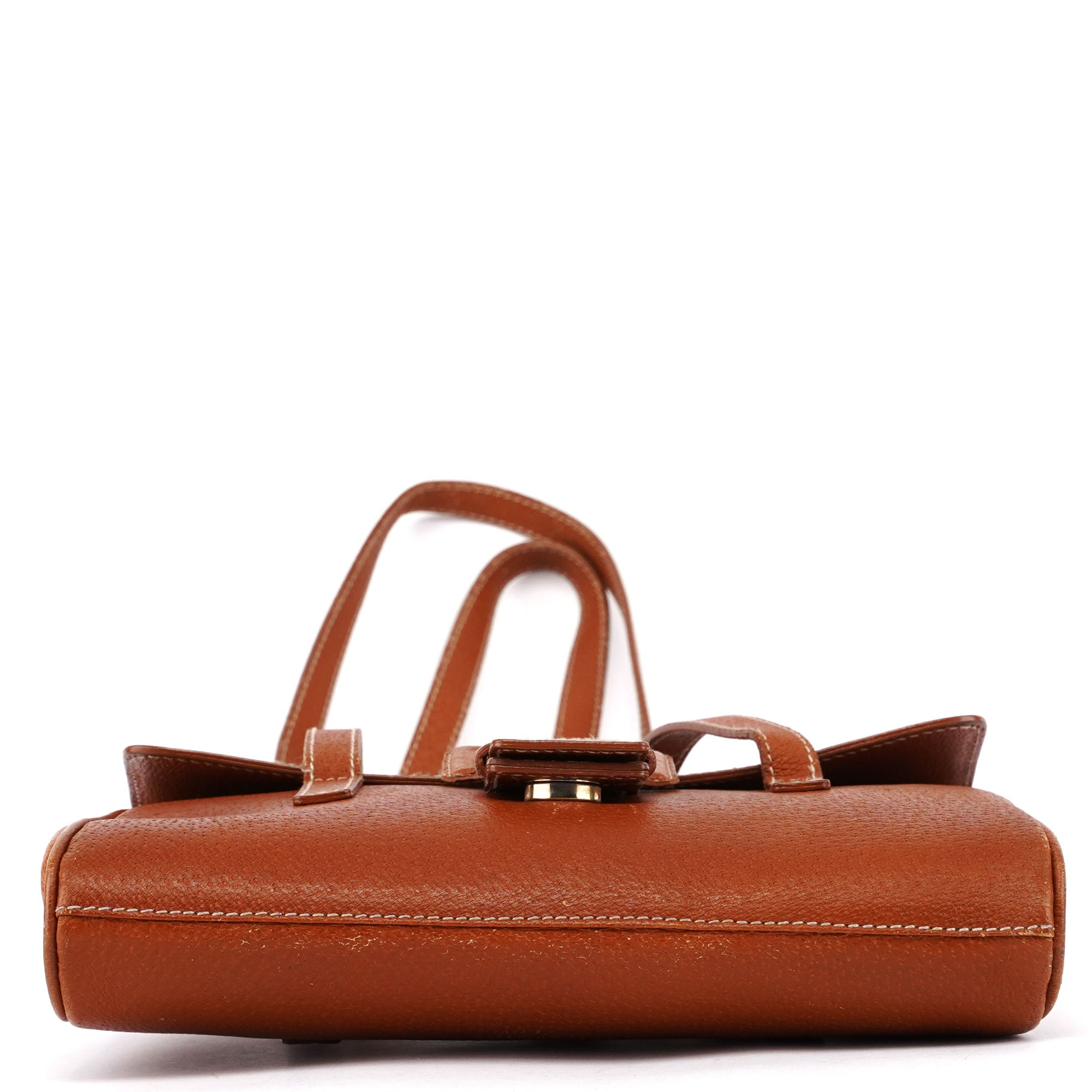 Brown Leather Belt Tote Bag