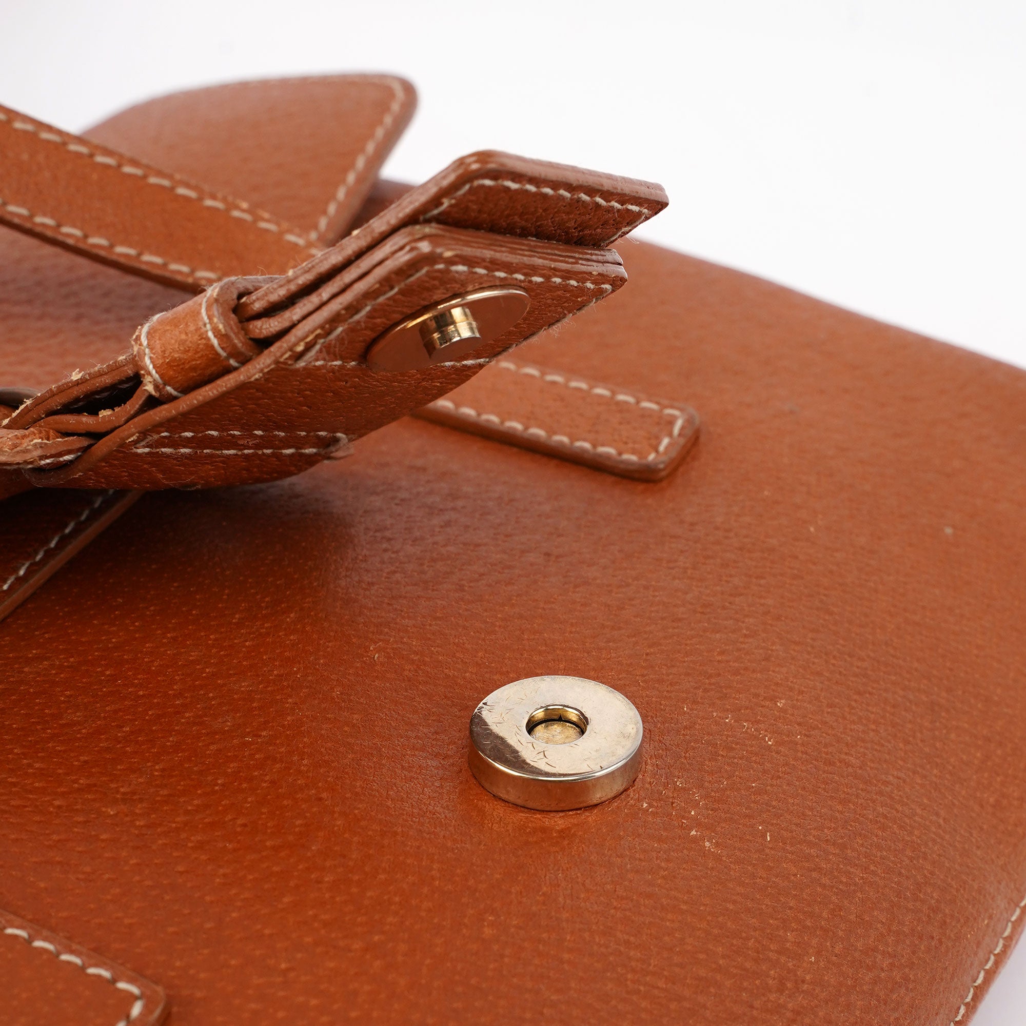 Brown Leather Belt Tote Bag