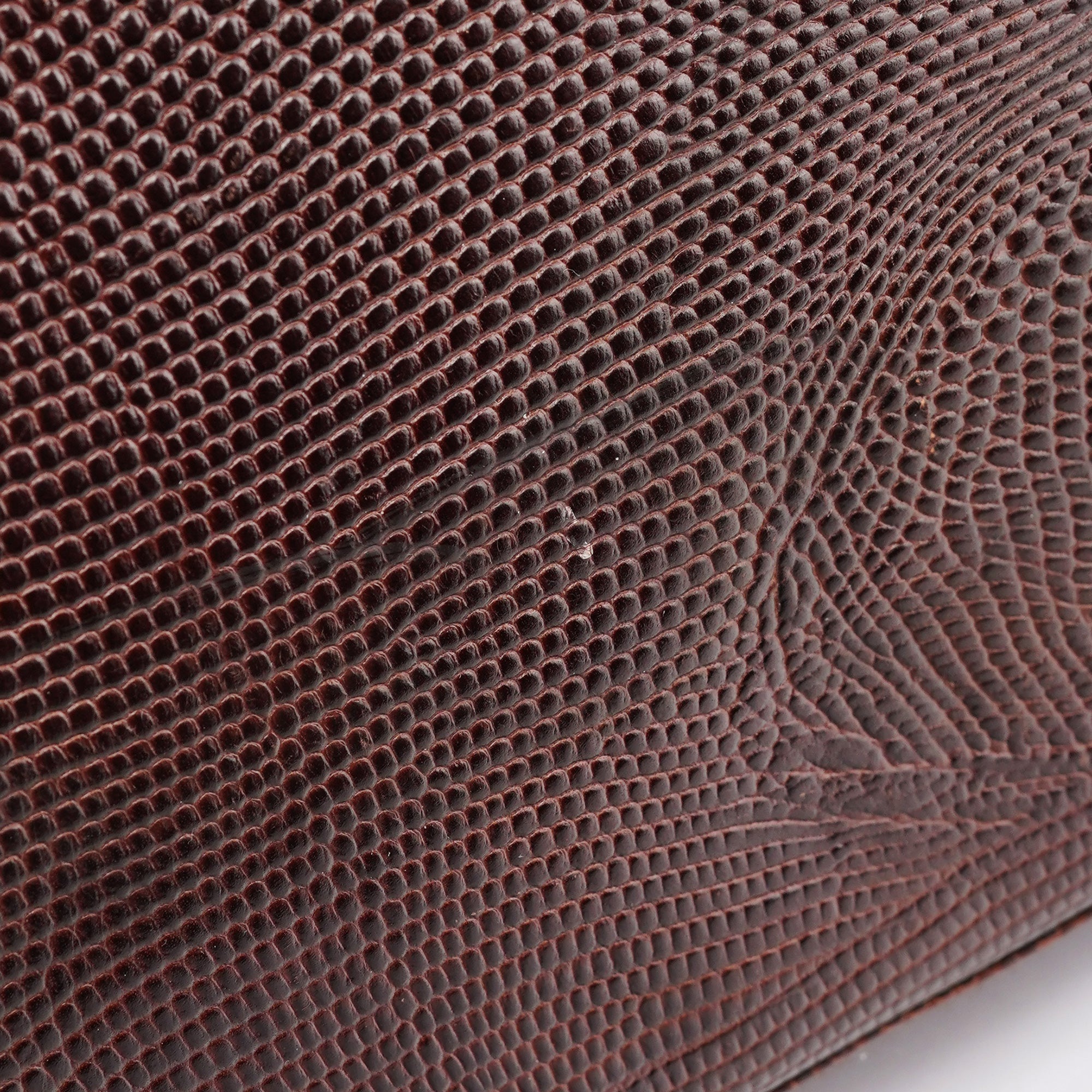 Brown Lizard Embossed Leather Crossbody Bag