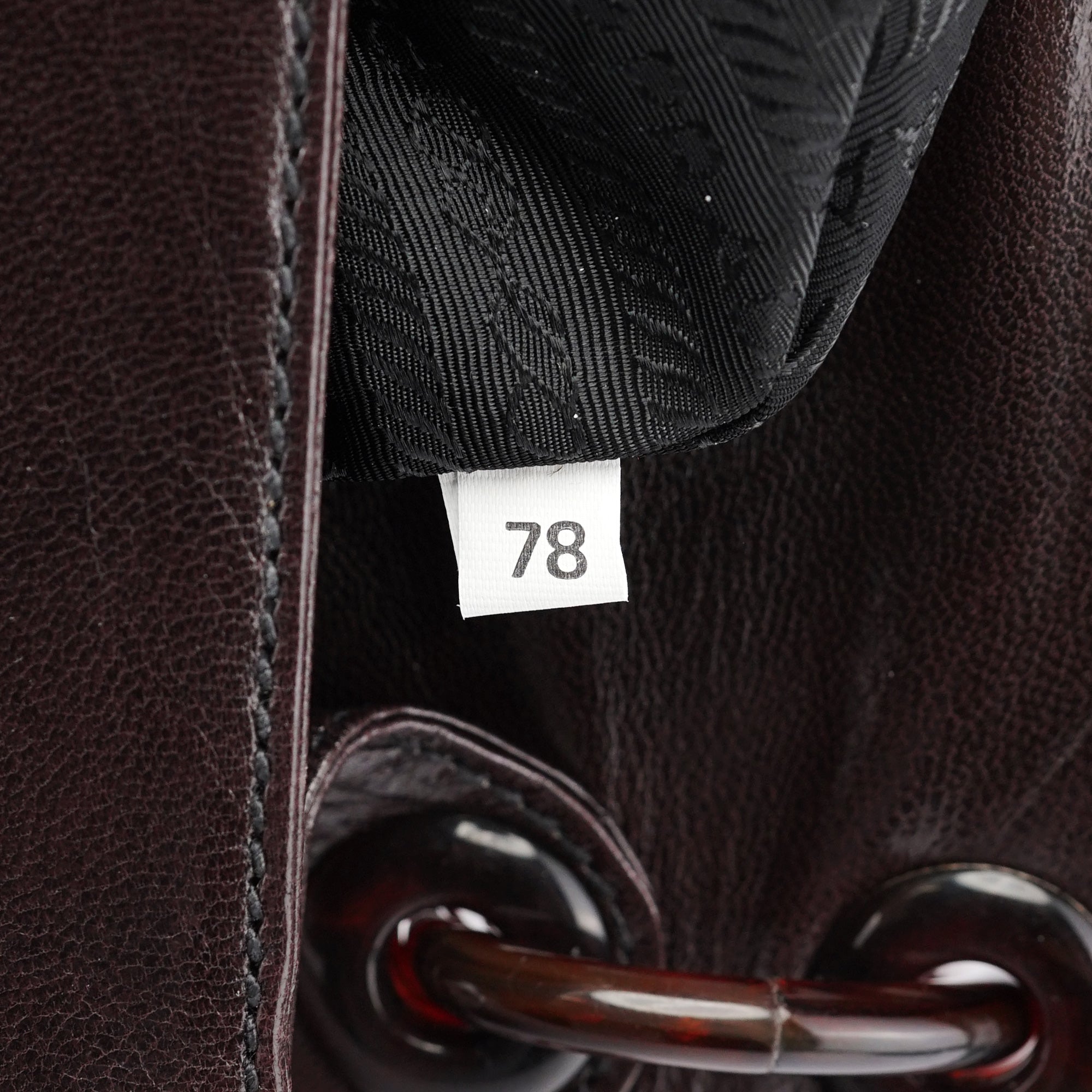 Brown Madras Swing Chain Shoulder Bag