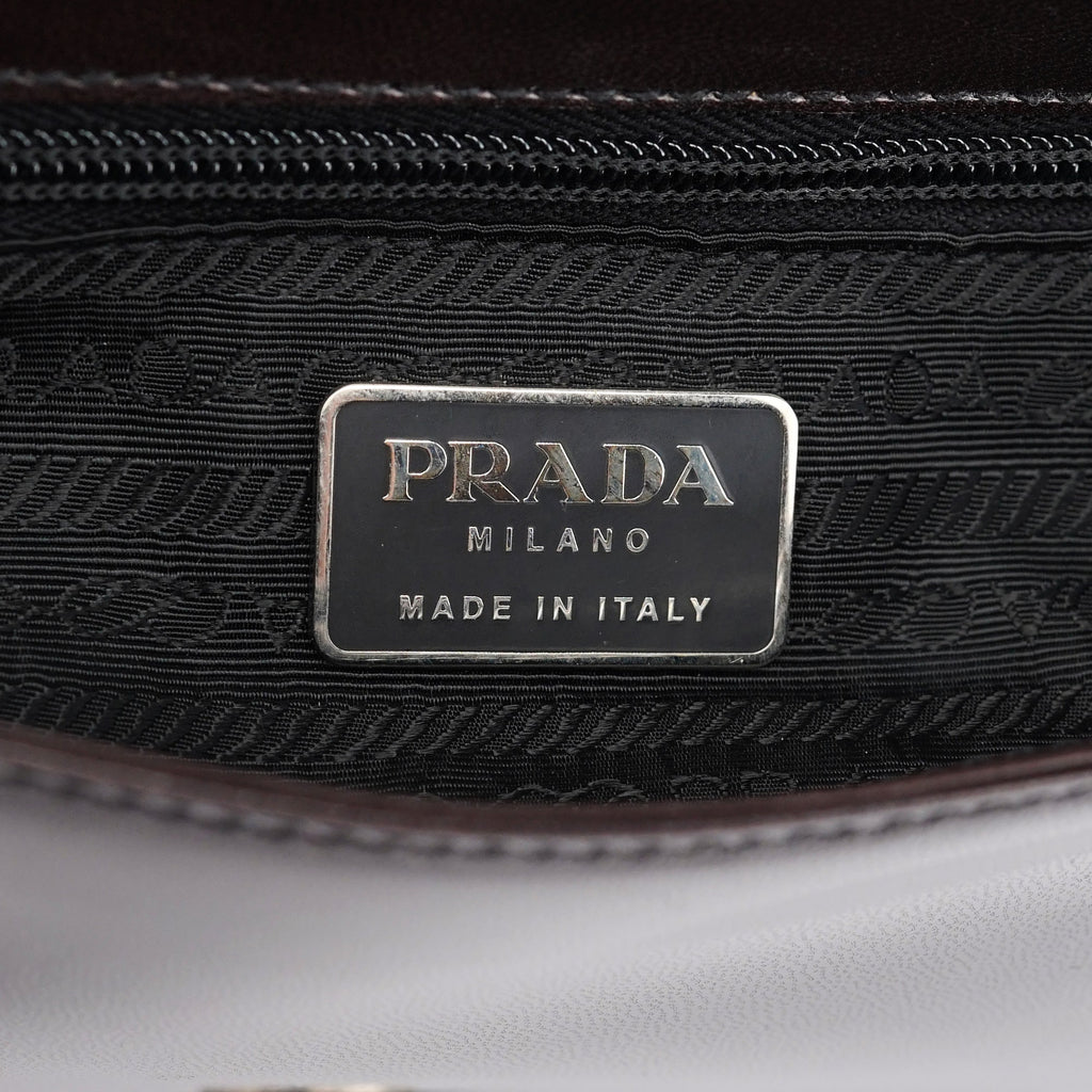 Brown Madras Swing Chain Shoulder Bag