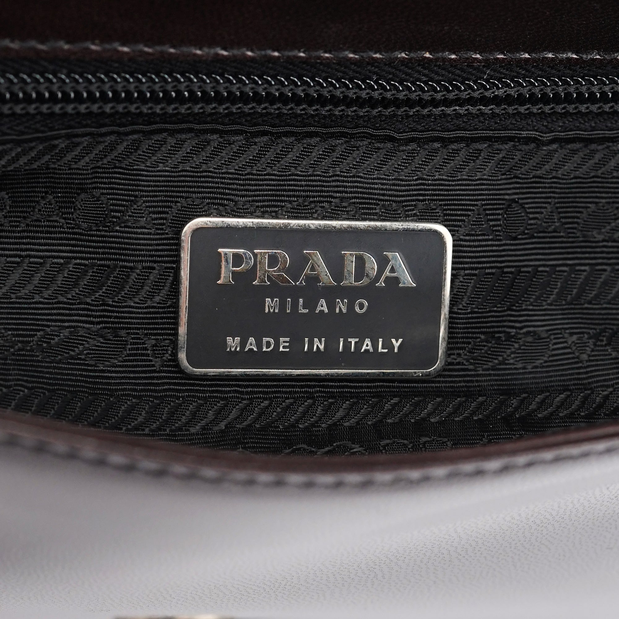 Brown Madras Swing Chain Shoulder Bag