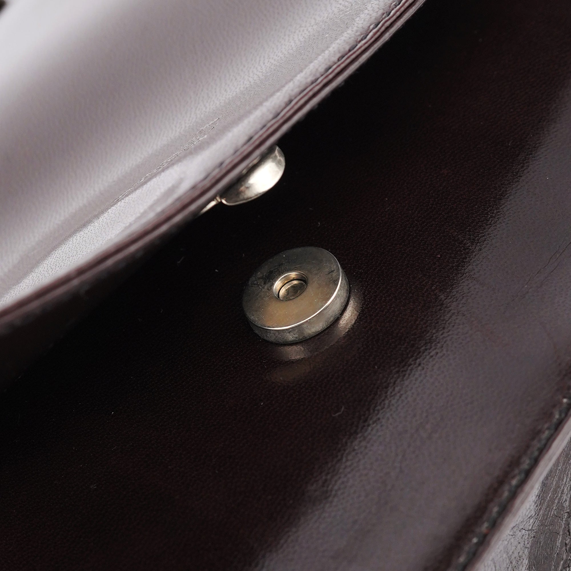 Brown Madras Swing Chain Shoulder Bag