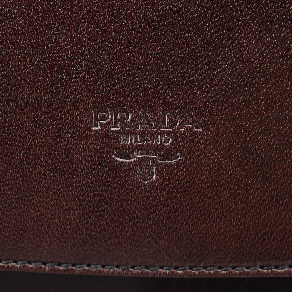 Brown Madras Swing Chain Shoulder Bag
