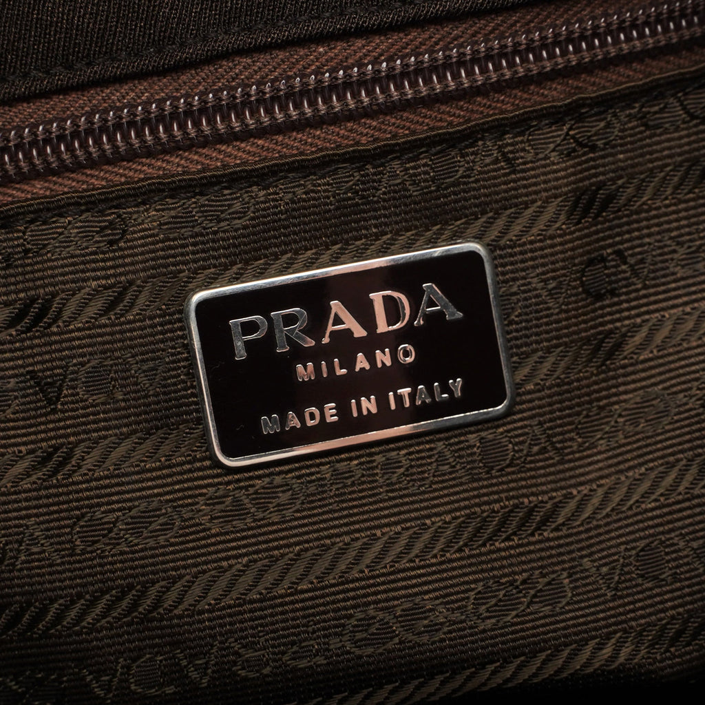 Brown Mesh Plastic Chain Shoulder Bag
