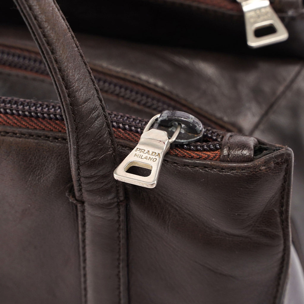 Brown Nappa Tote Bag