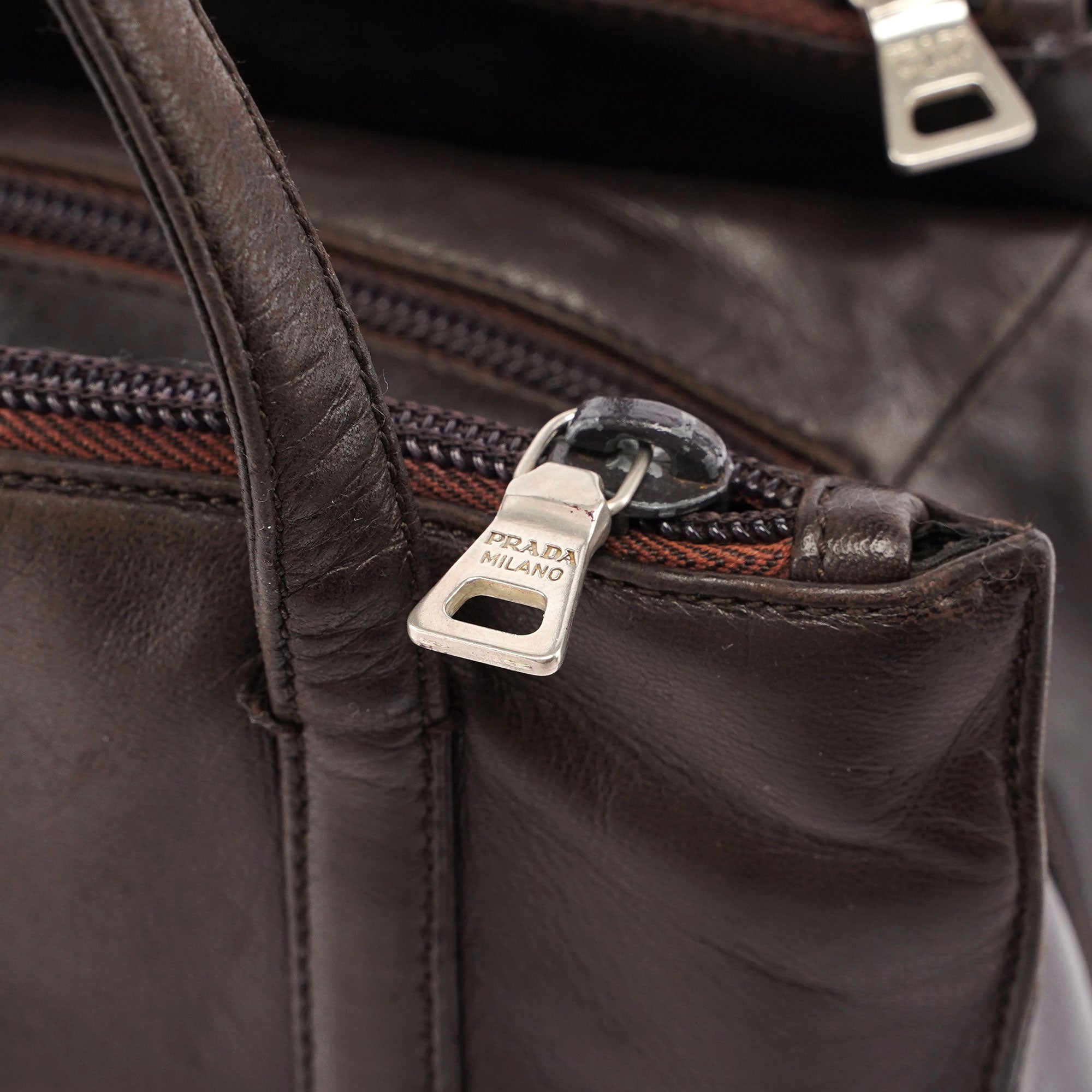 Brown Nappa Tote Bag