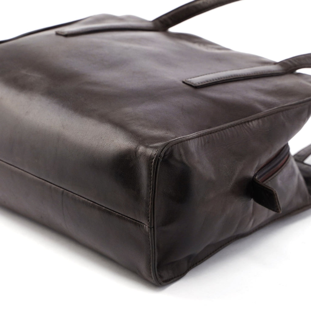 Brown Nappa Tote Bag