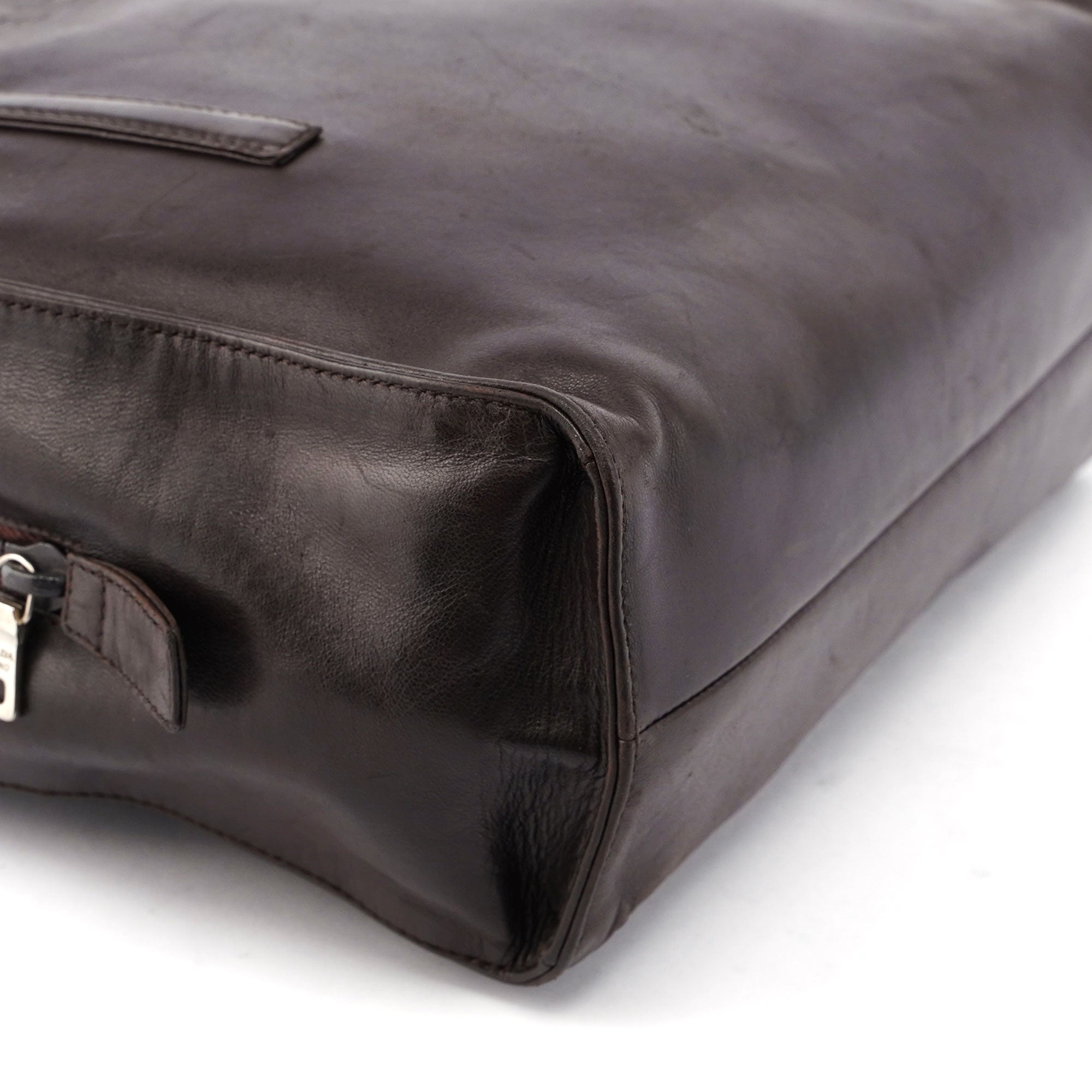 Brown Nappa Tote Bag