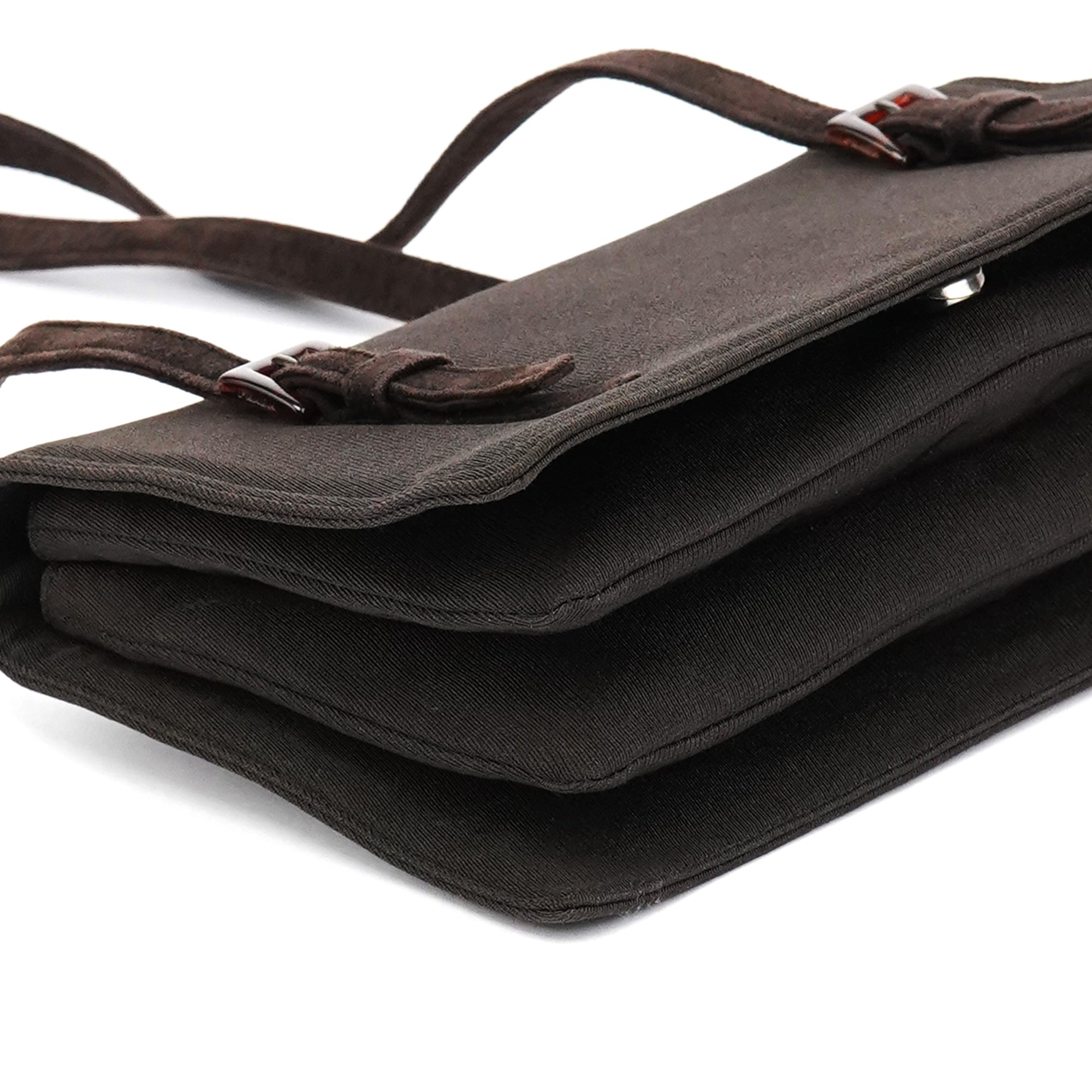Brown Nylon Mesh Suede Tote Bag