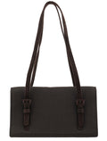Brown Nylon Mesh Suede Tote Bag
