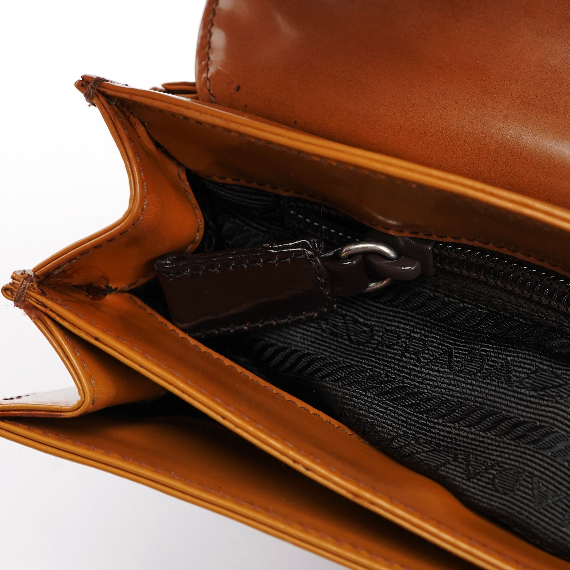 Brown Spazzolato Buckle Shoulder Bag