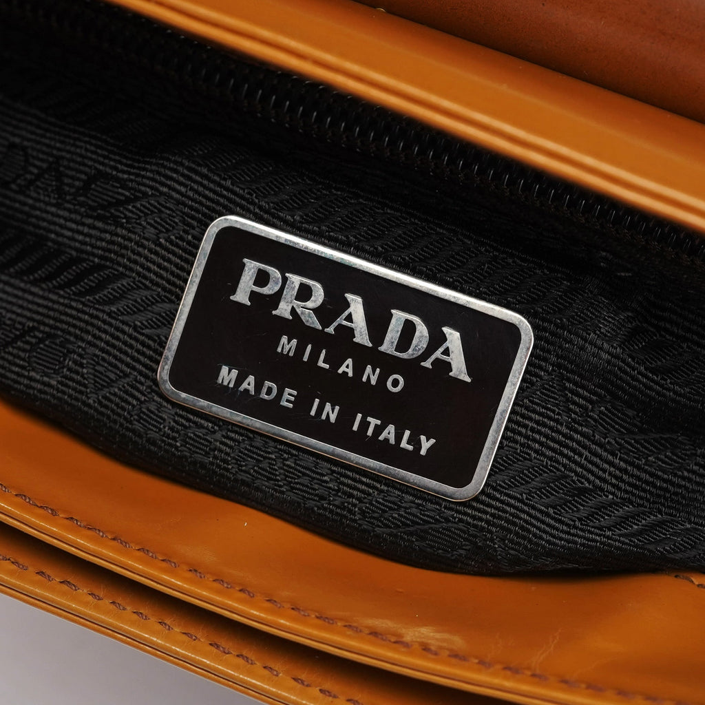 Brown Spazzolato Buckle Shoulder Bag