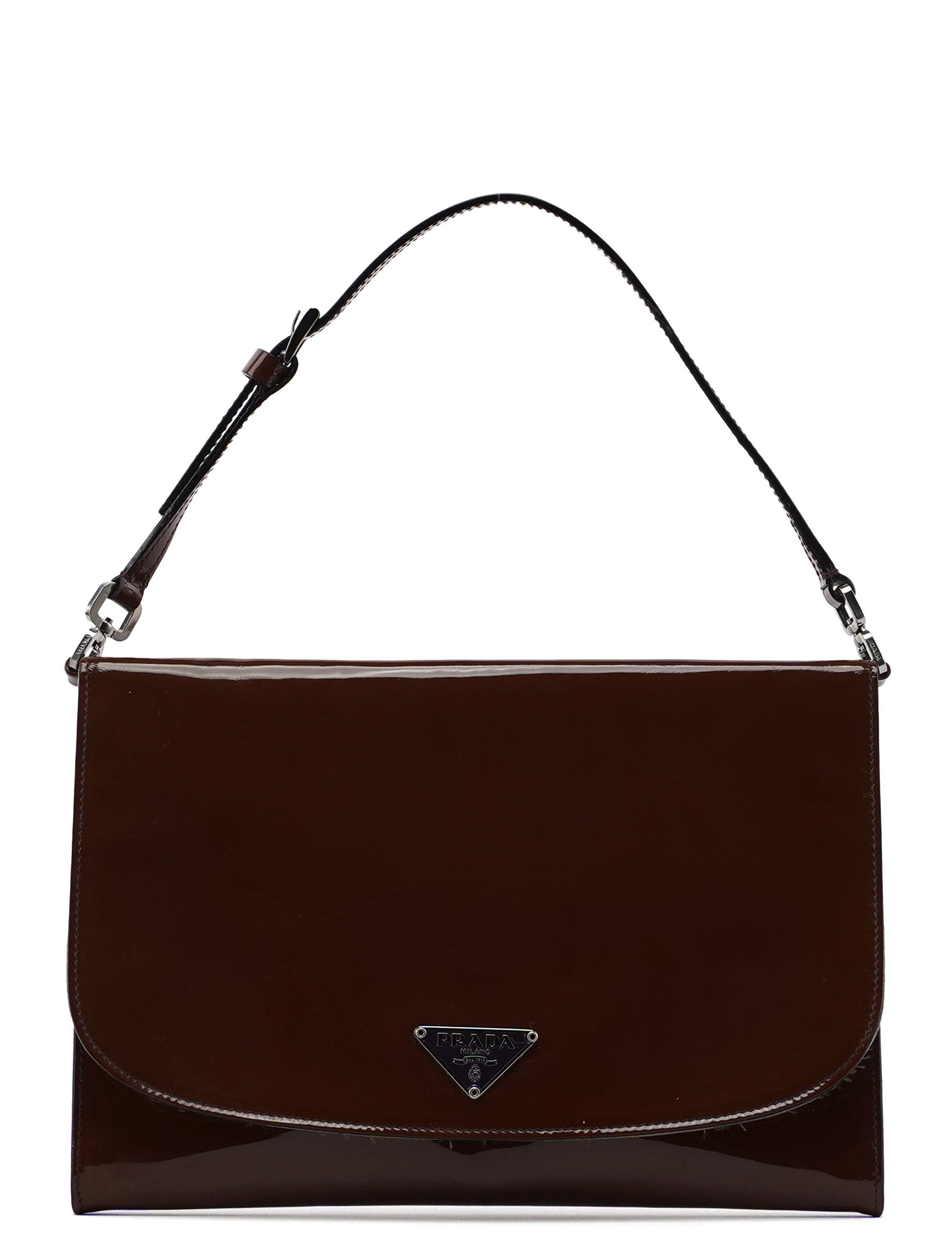 Brown Spazzolato Mini Hobo Shoulder Bag