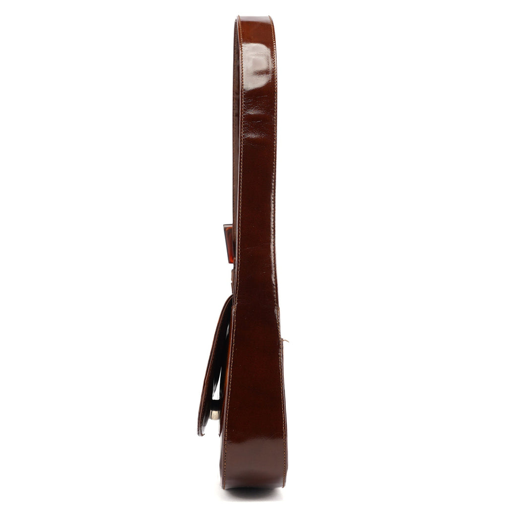 Brown Stampa Giraffa Shoulder Bag