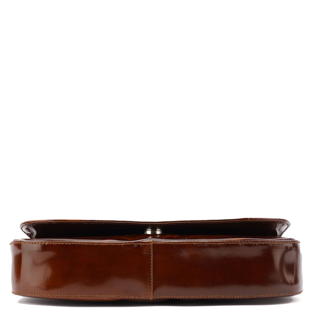 Brown Stampa Giraffa Shoulder Bag