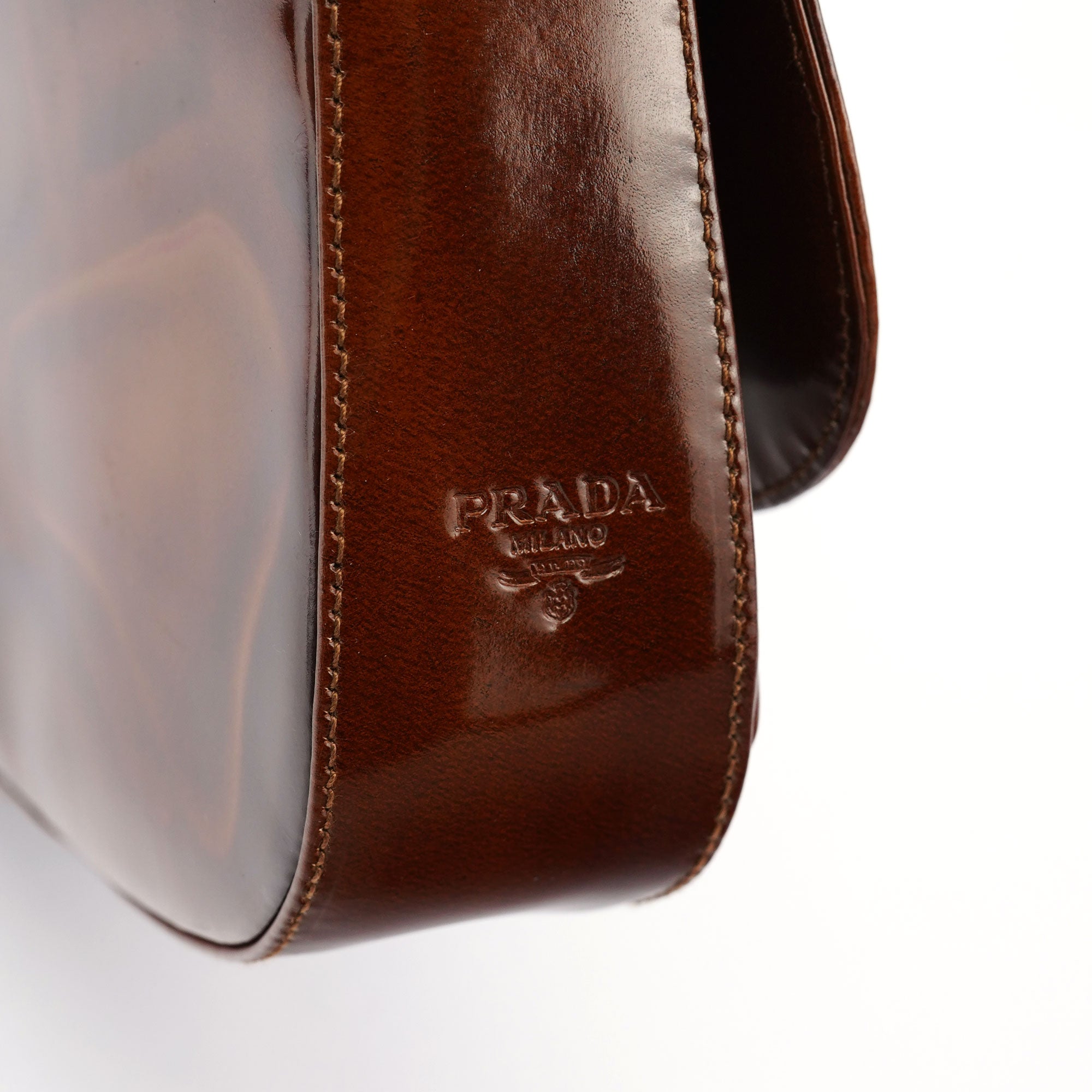 Brown Stampa Giraffa Shoulder Bag