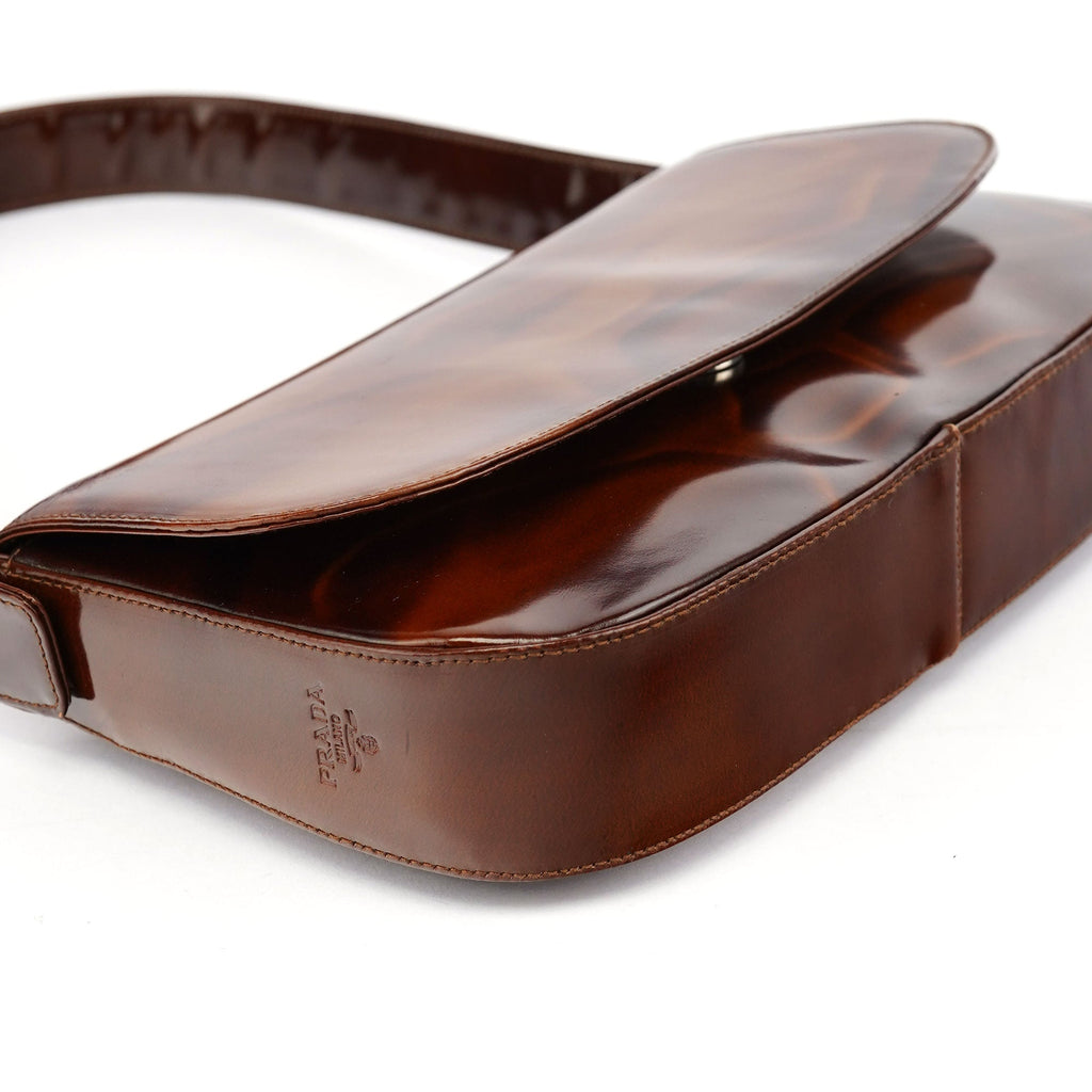 Brown Stampa Giraffa Shoulder Bag
