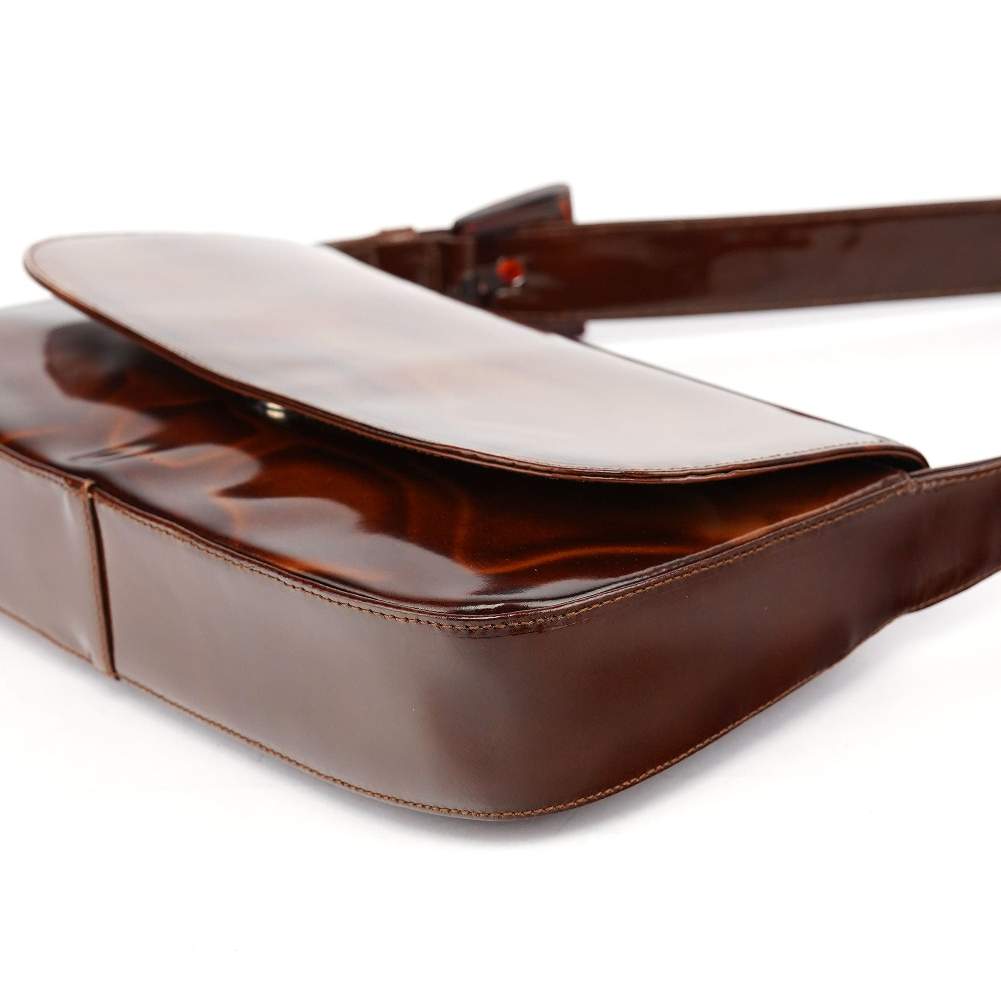 Brown Stampa Giraffa Shoulder Bag