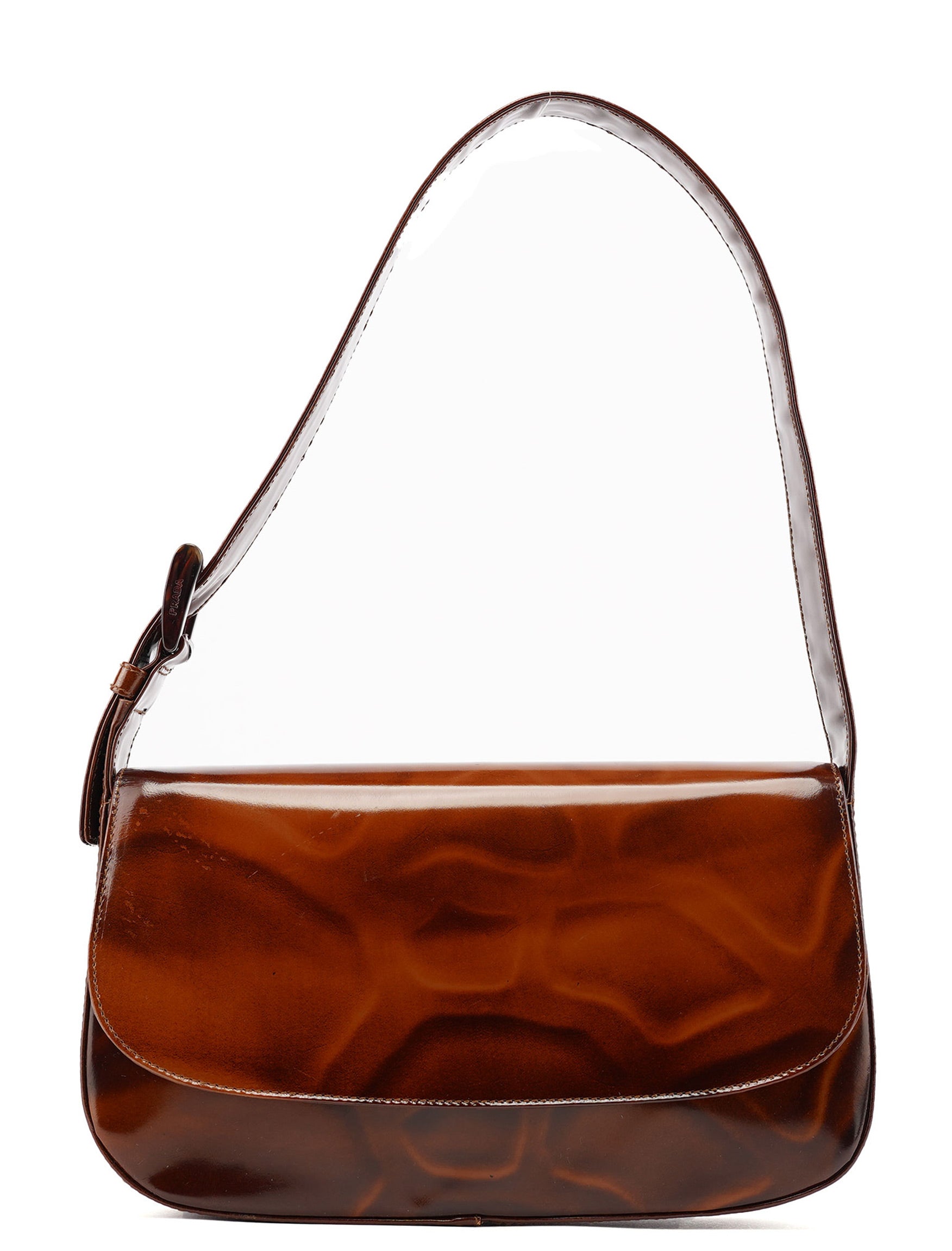 Brown Stampa Giraffa Shoulder Bag