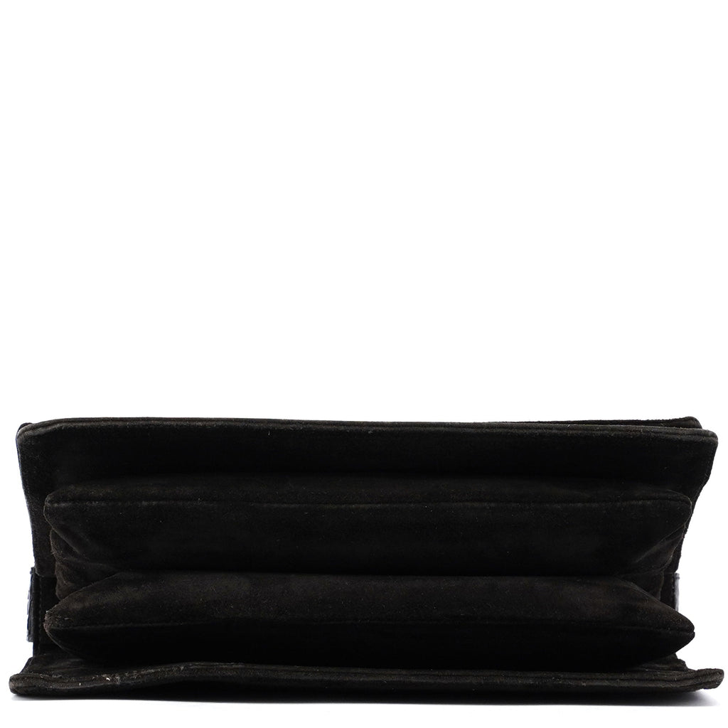 Brown Suede Flap Shoulder Bag