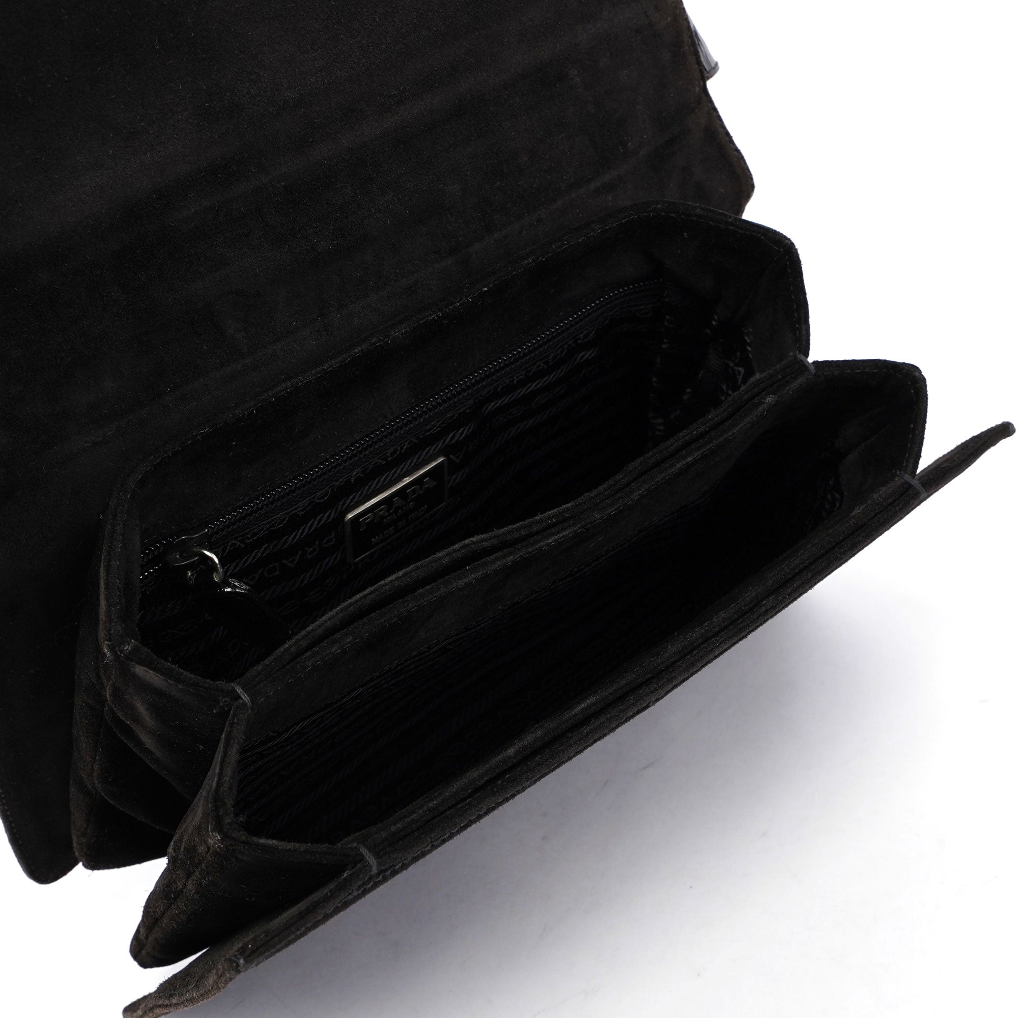 Brown Suede Flap Shoulder Bag