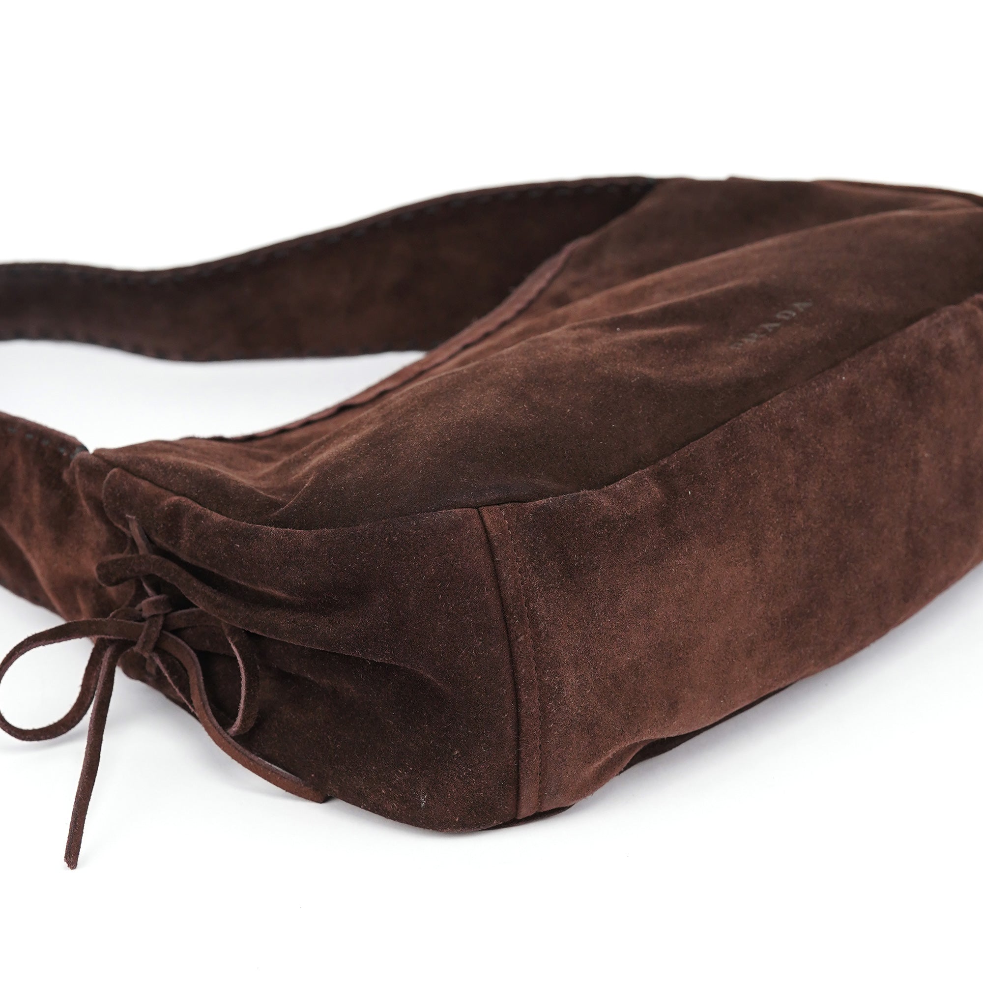 Brown Suede Hobo Shoulder Bag