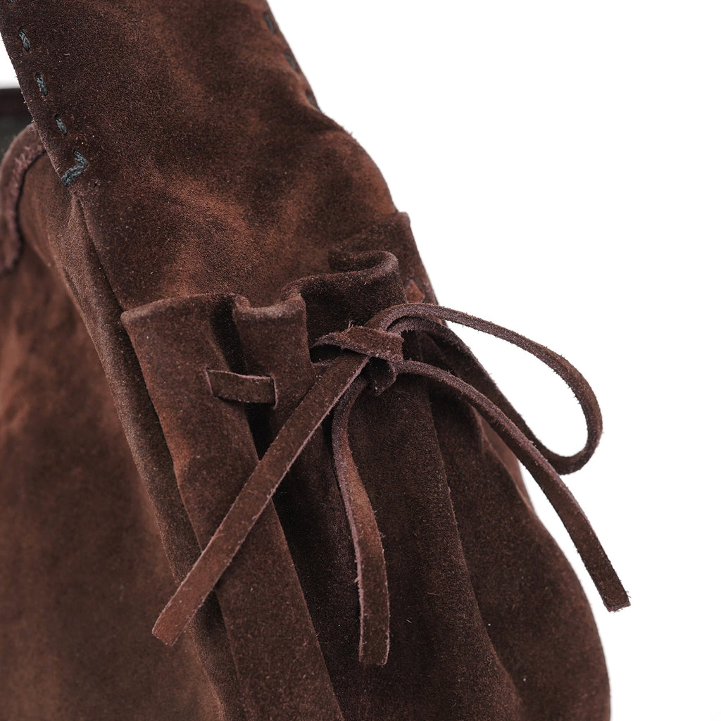 Brown Suede Hobo Shoulder Bag