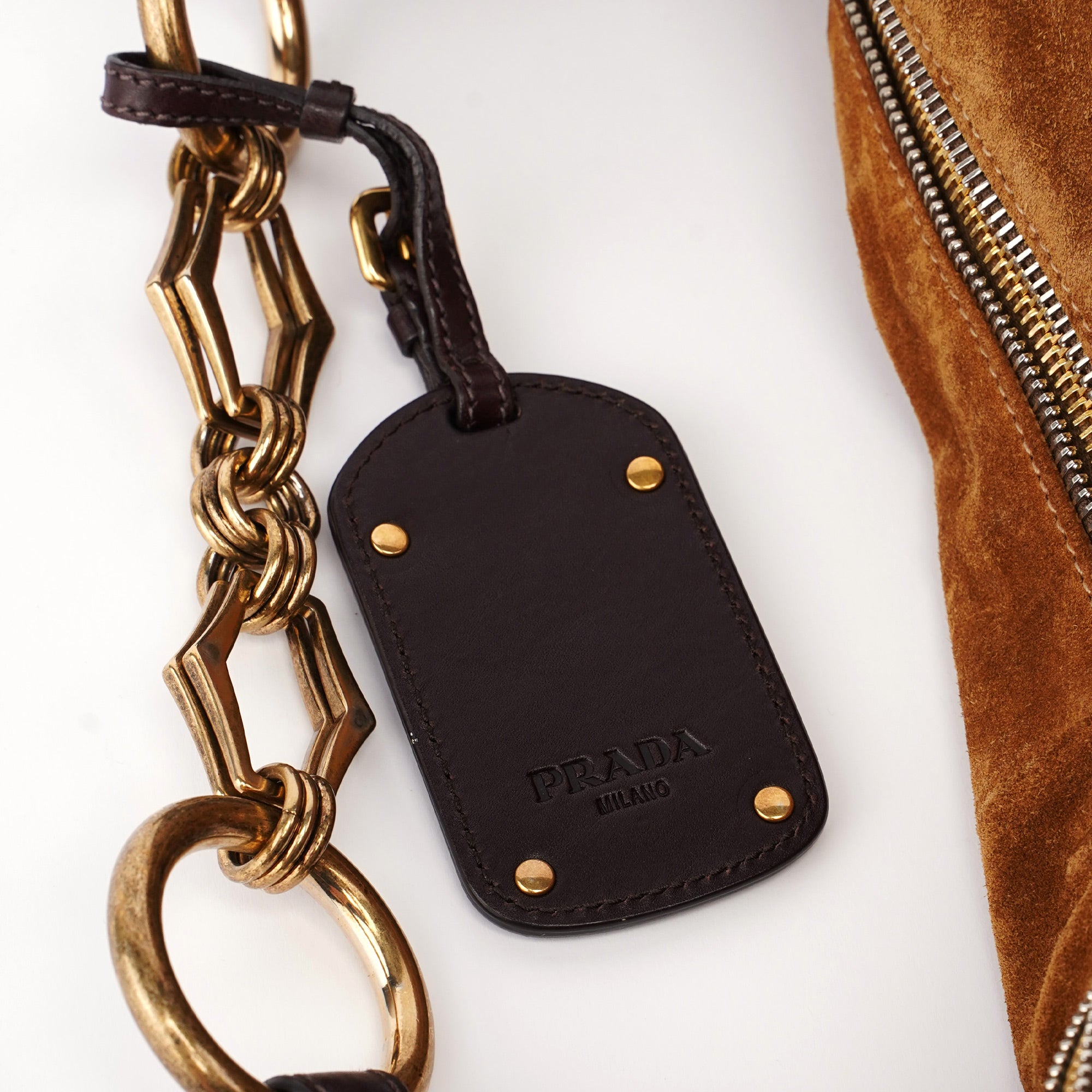 Brown Suede Hobo Shoulder Bag