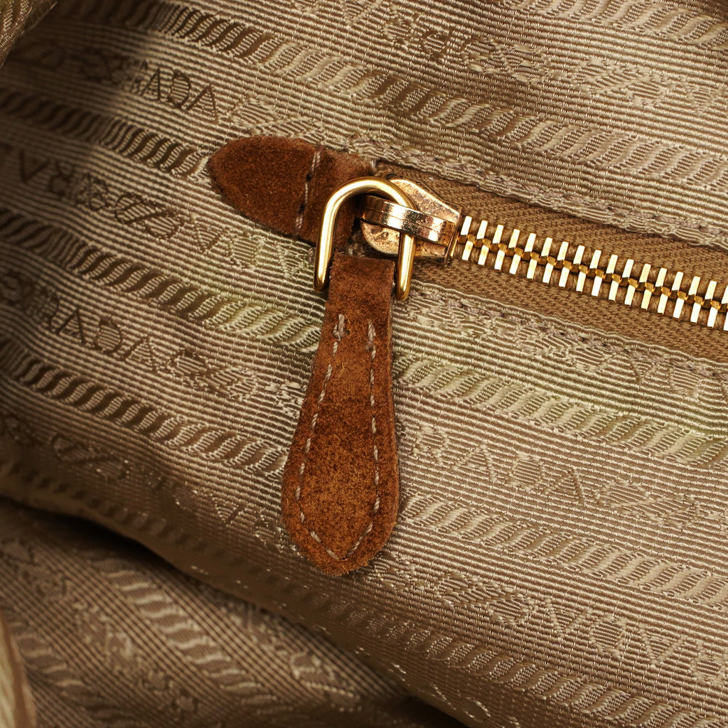 Brown Suede Hobo Shoulder Bag