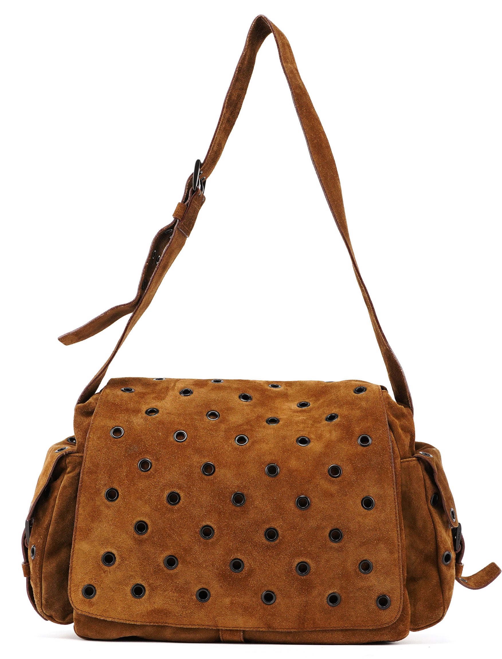 Brown Suede Shoulder Bag
