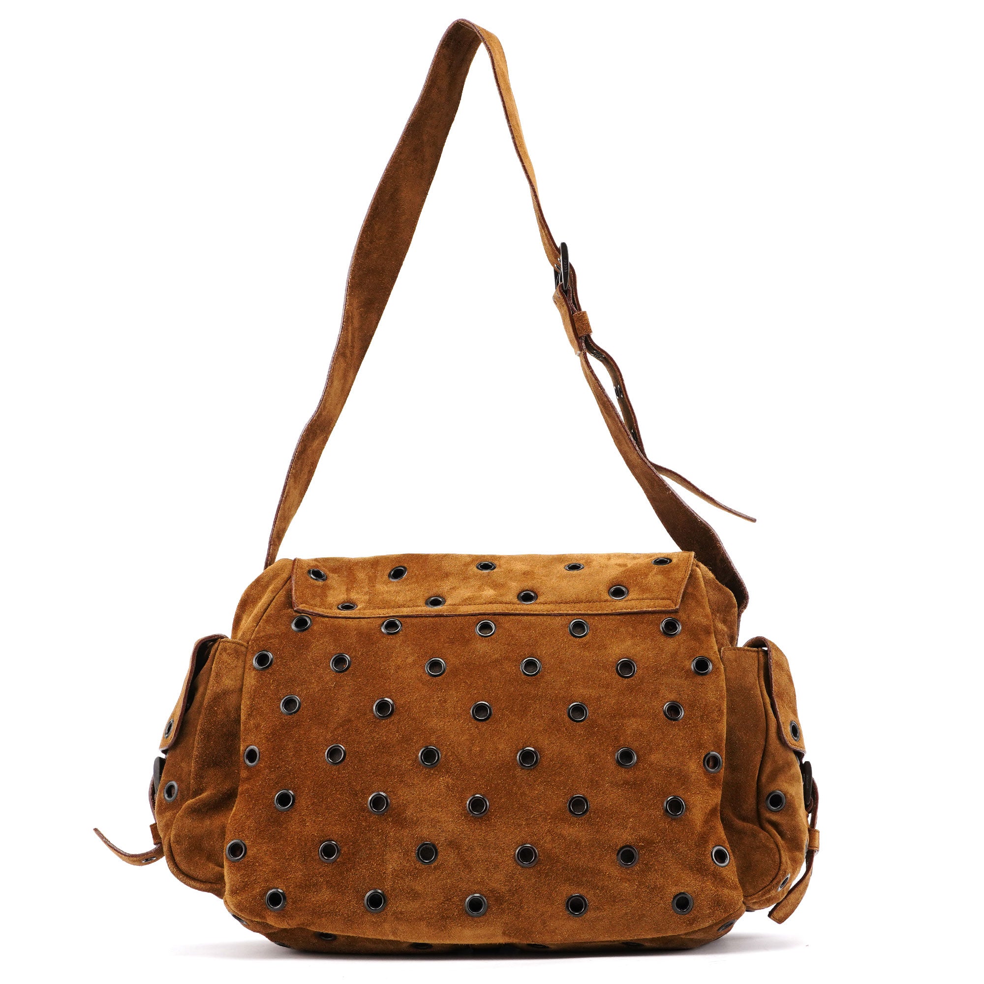 Brown Suede Shoulder Bag