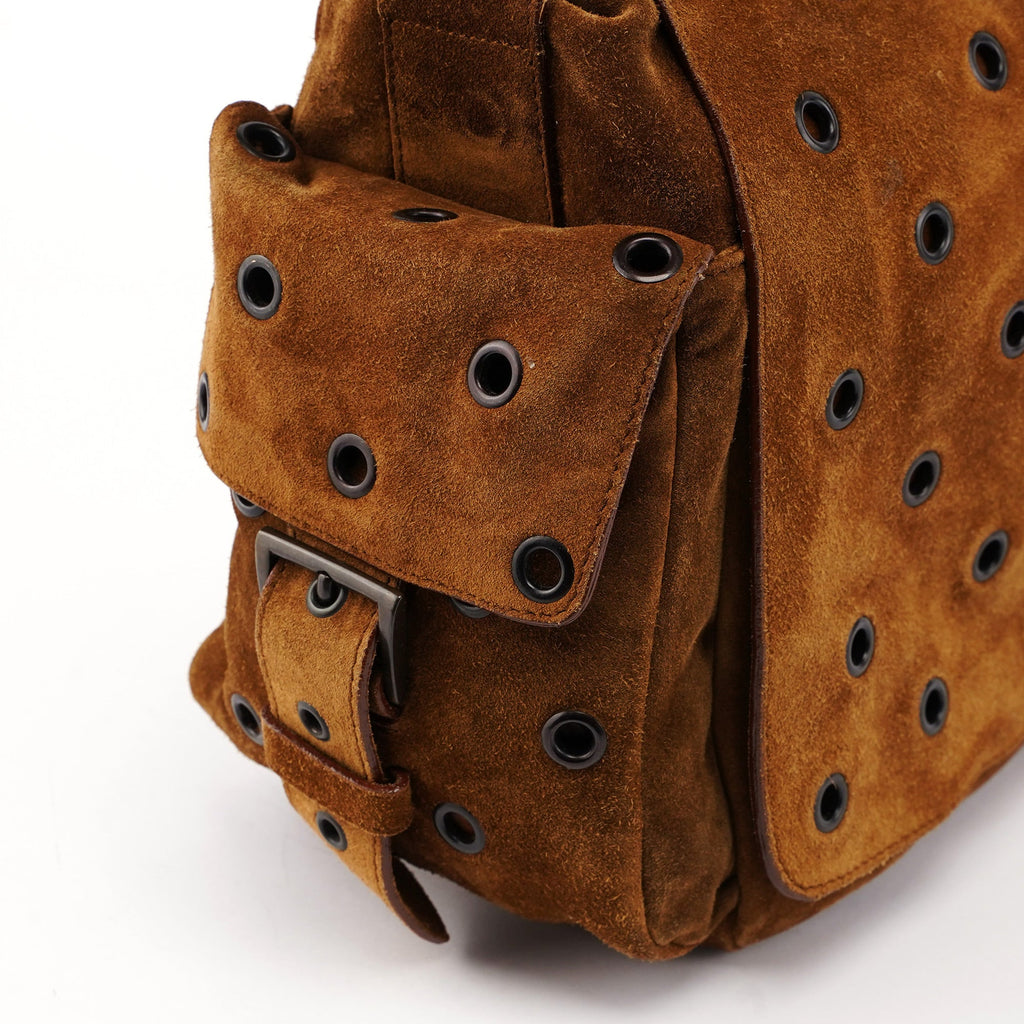 Brown Suede Shoulder Bag