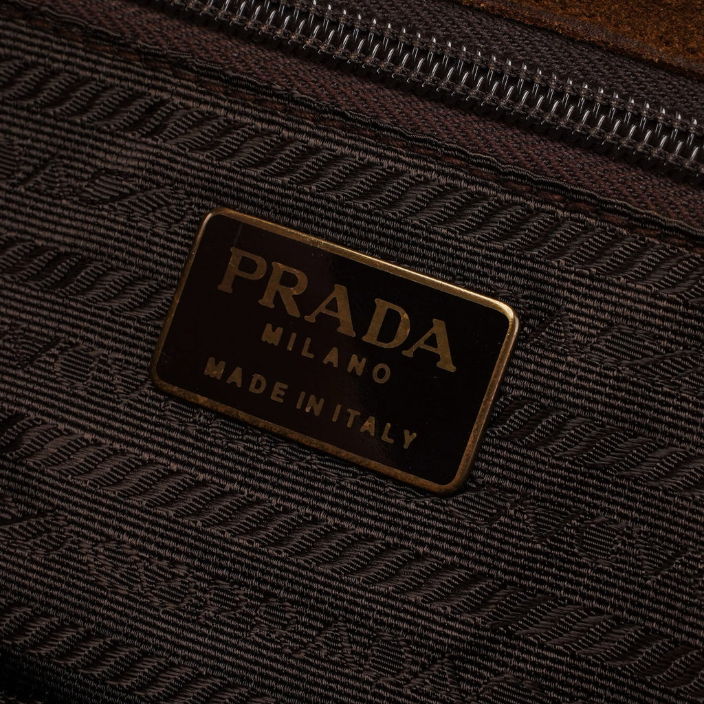 Brown Suede Shoulder Bag