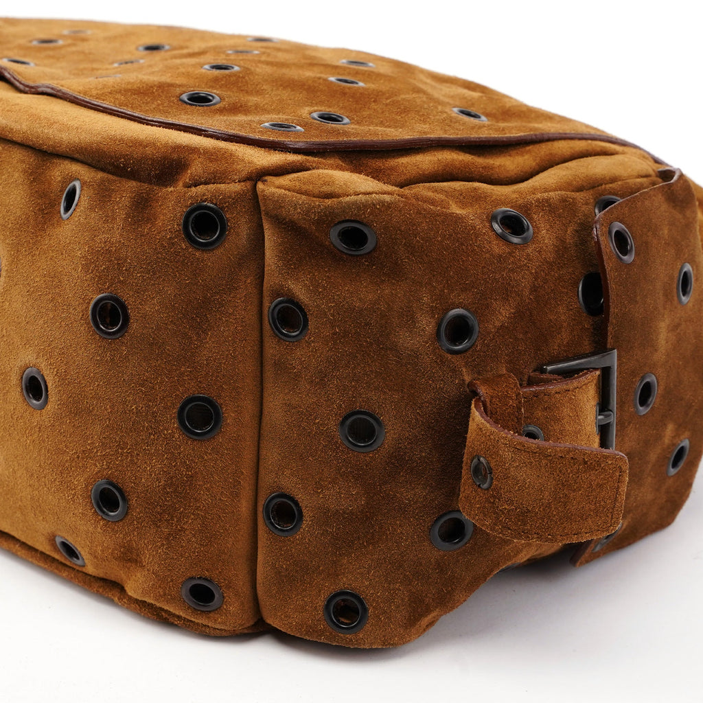 Brown Suede Shoulder Bag