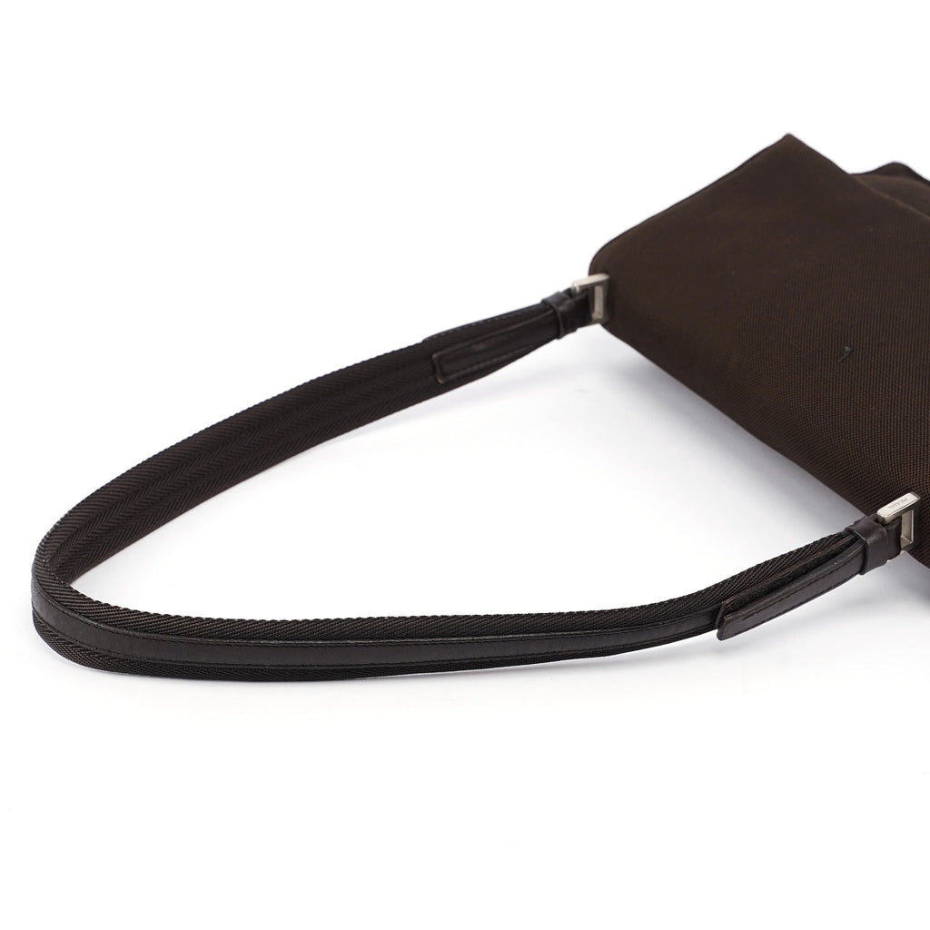 Brown Tessuto Mesh Sport Hobo Bag